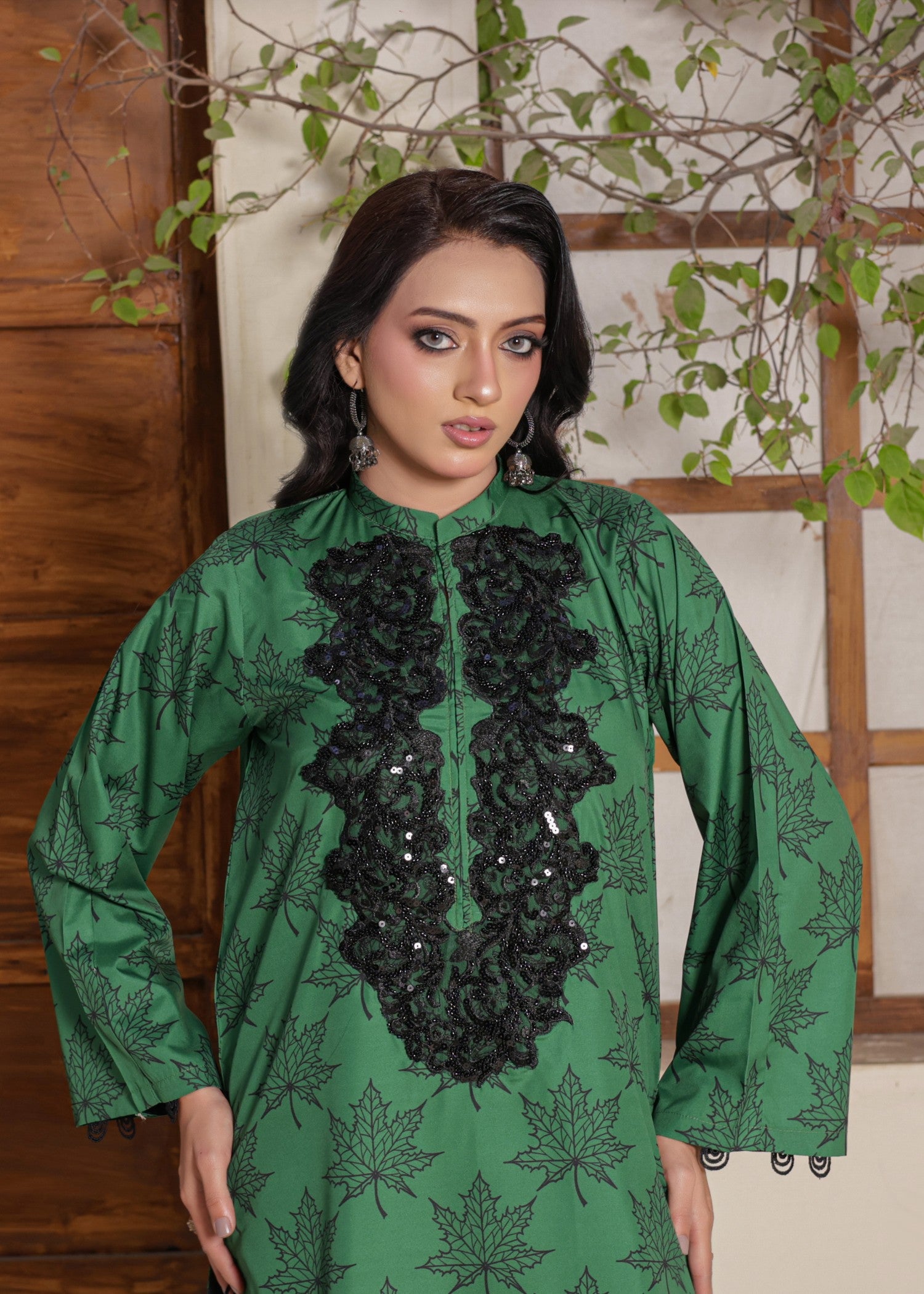 crepe silk Co Ord Sets in Green