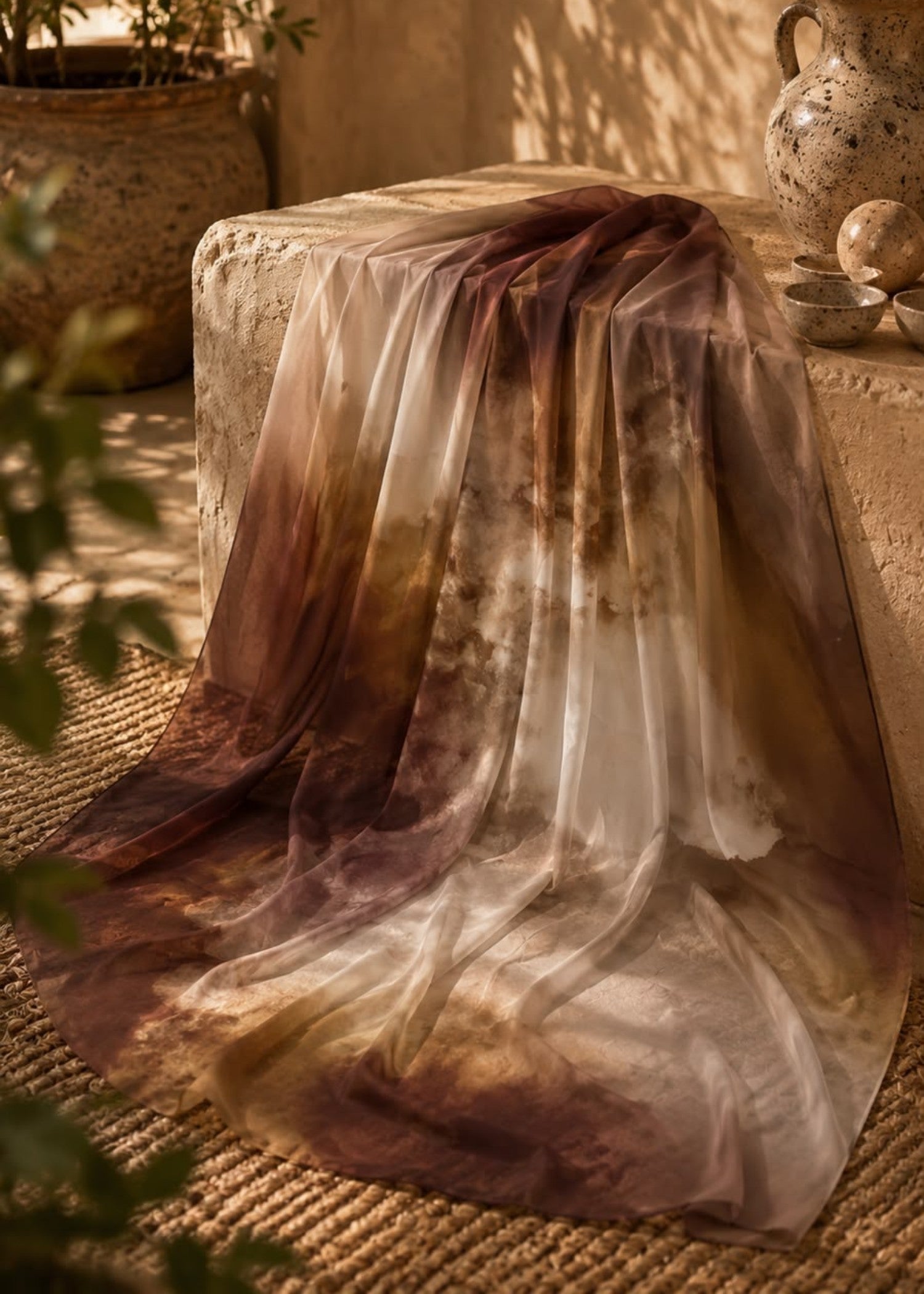 georgette chiffon Hijab in Mocha brown