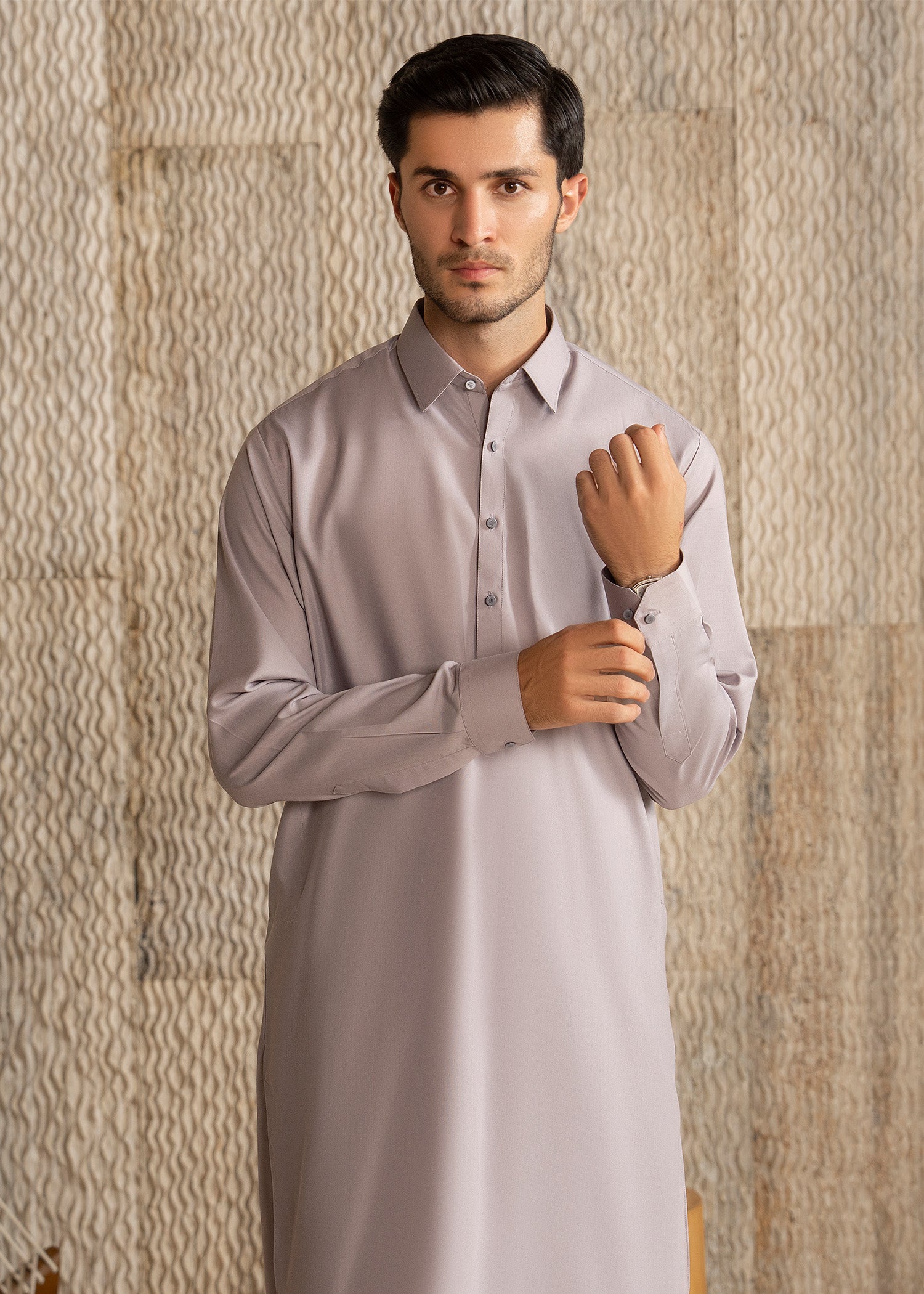 wash & wear Shalwar Kameez in Lavender by Buraq