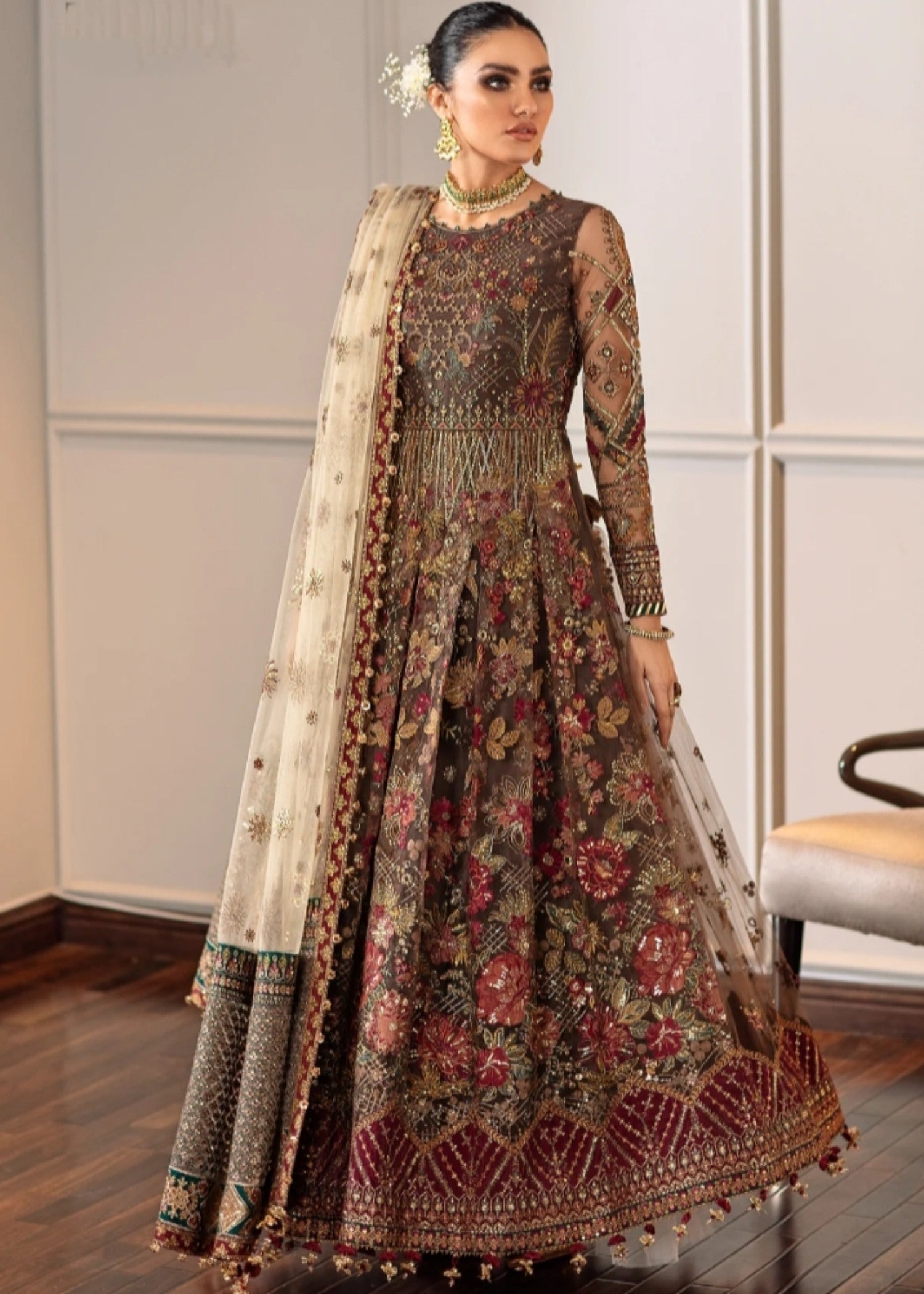 net Maxi in Brown