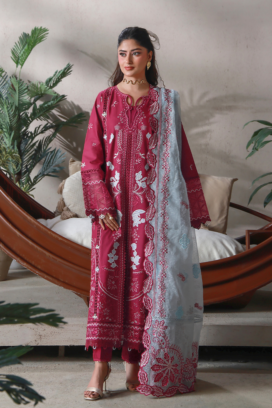 Saagar Festive Luxury Lawn – NOOR (AL-04)