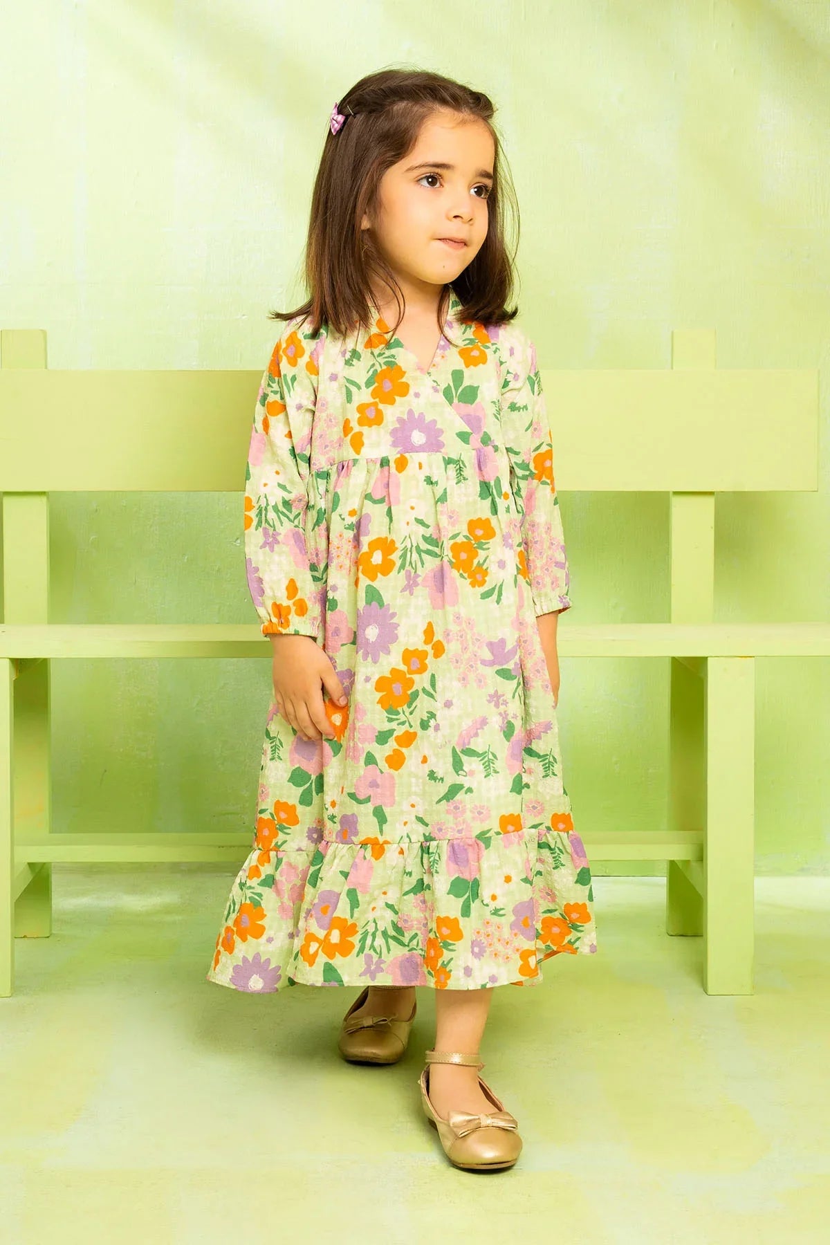 polyester georgette Frock in Multi