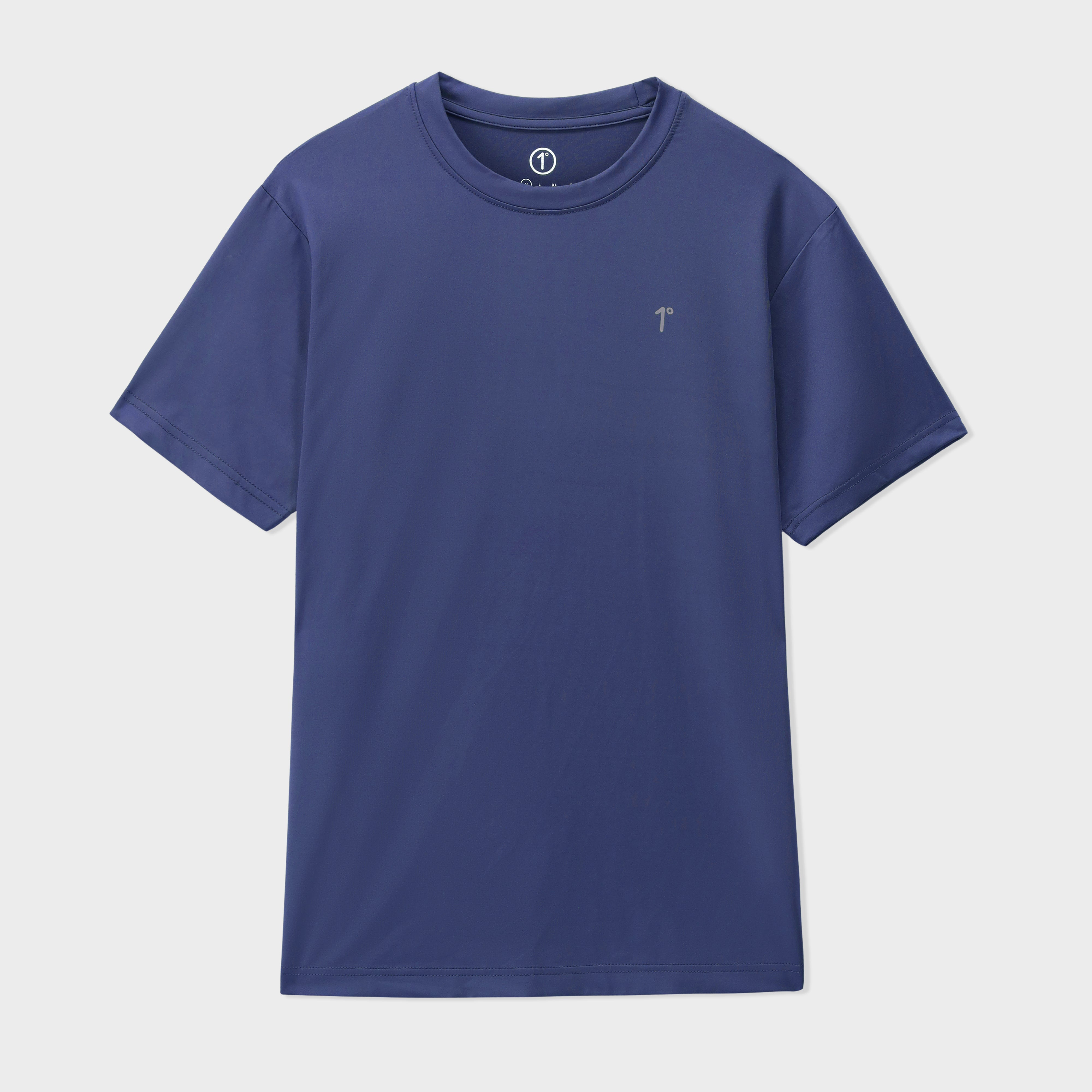 twill cotton T Shirt in Navy blue