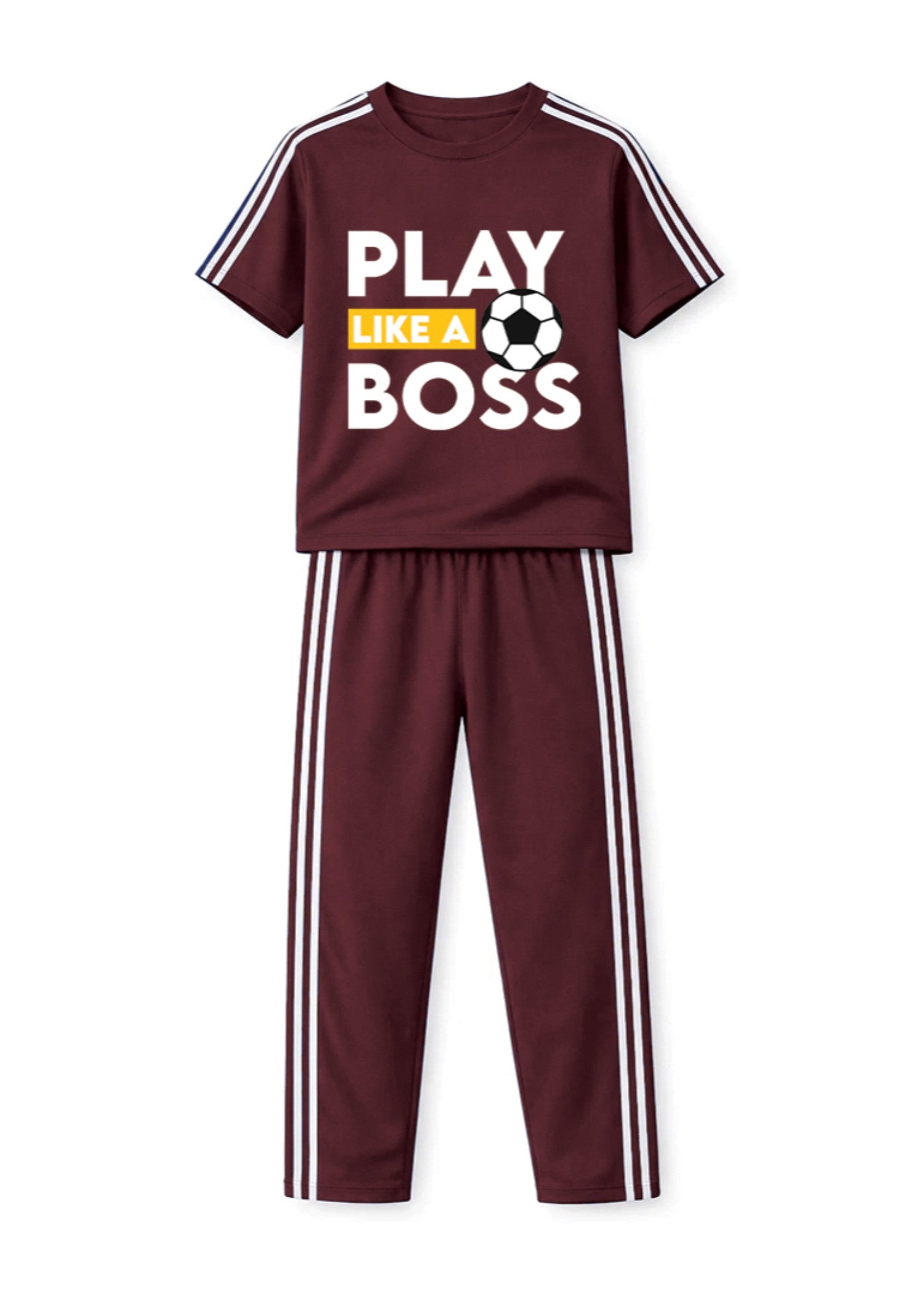 cotton Tracksuit in Maroon