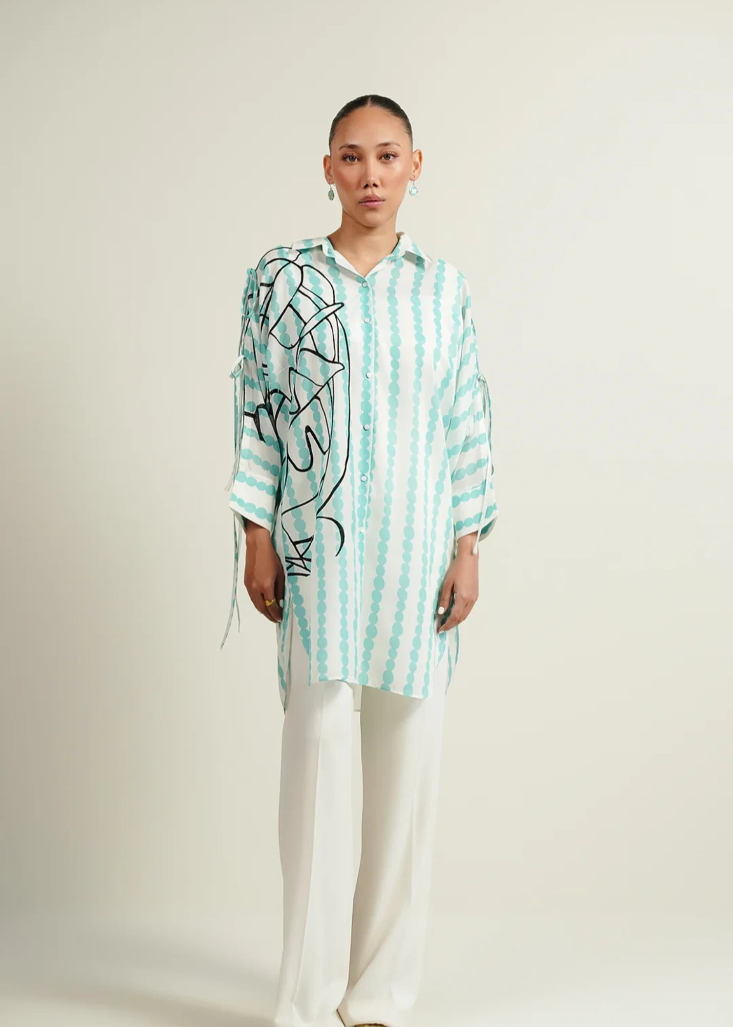 crepe Tunic in Sky blue