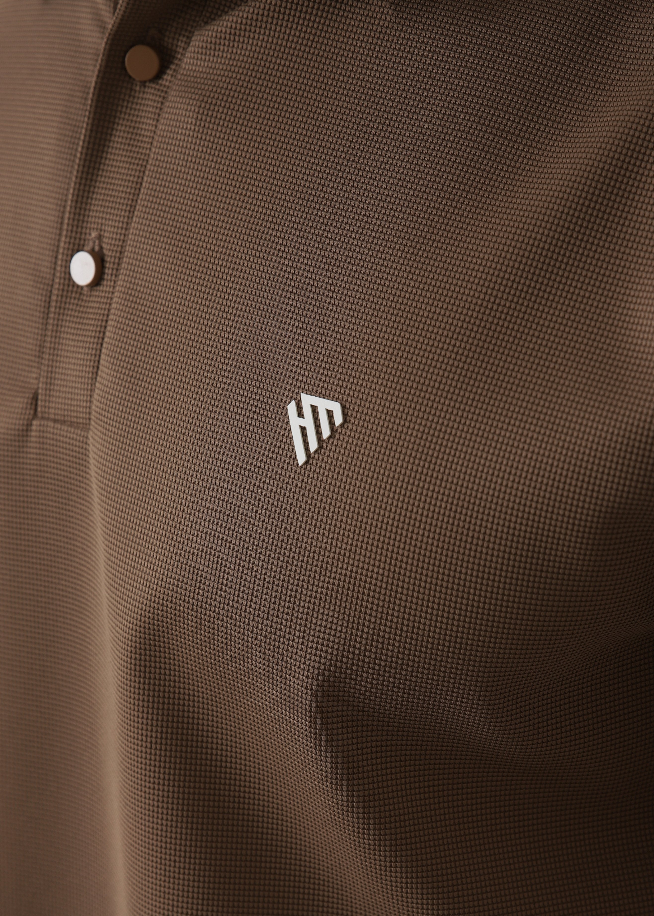 spandex Polo Shirt in Hazelwood brown