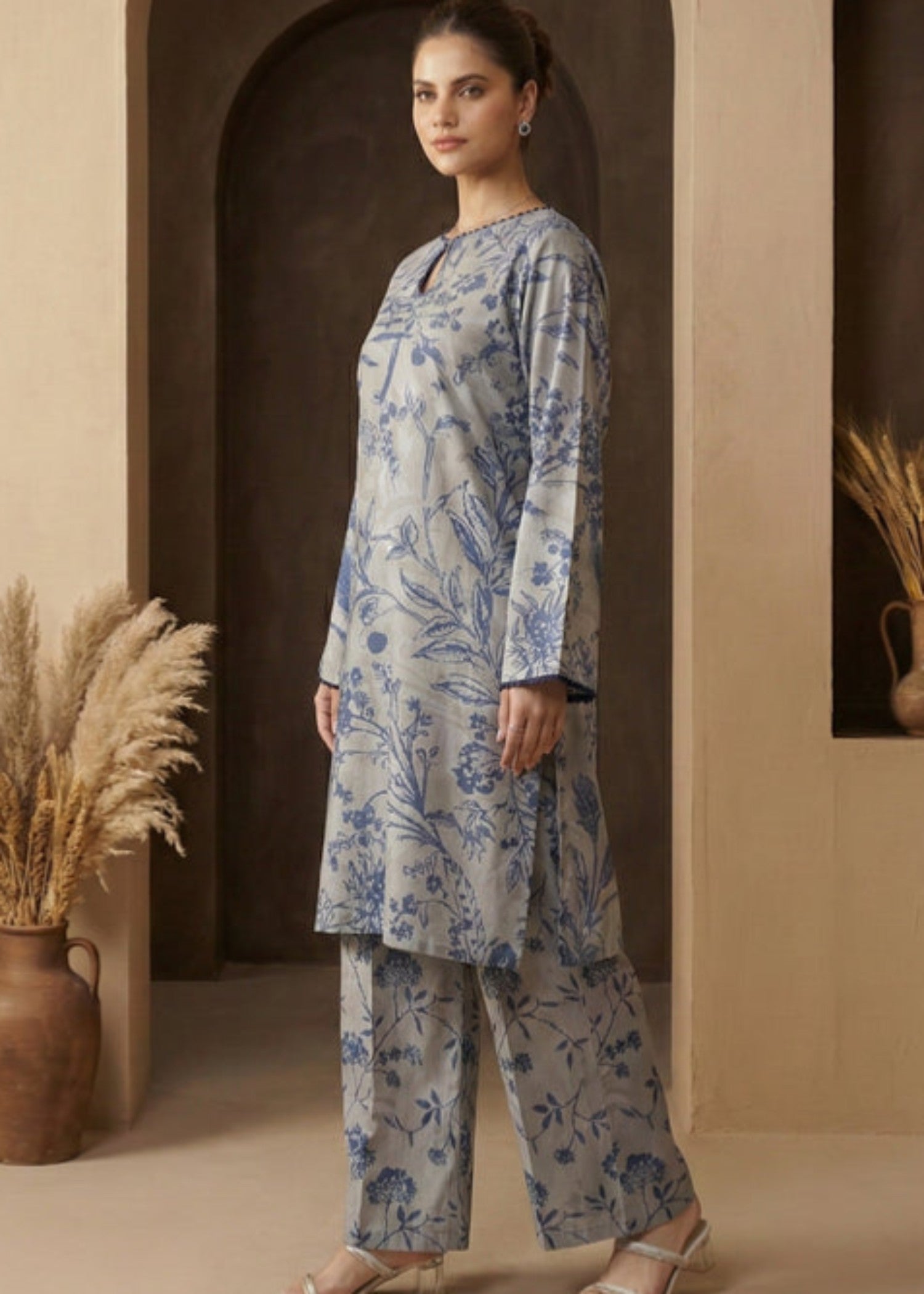 cotton viscose Co Ord Sets in Ice blue