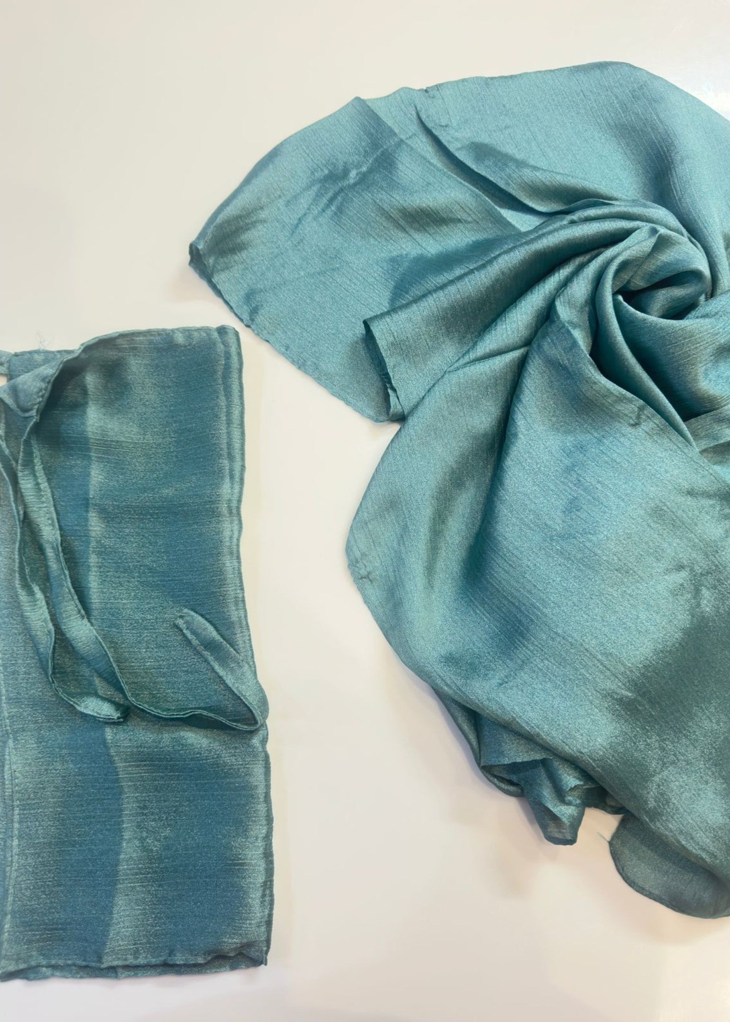 banarsi silk Hijab in Sea green