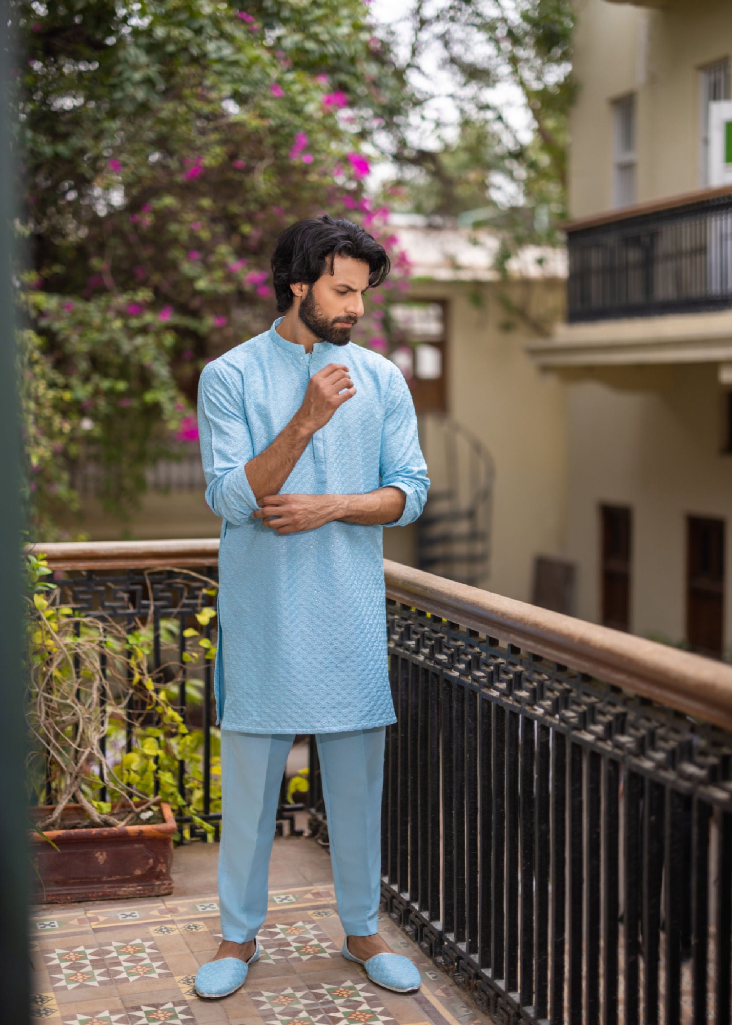 masuri Kurta Set in Aquamarine