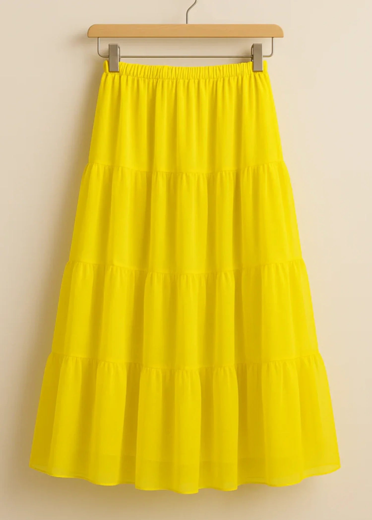 chiffon Skirt in Yellow
