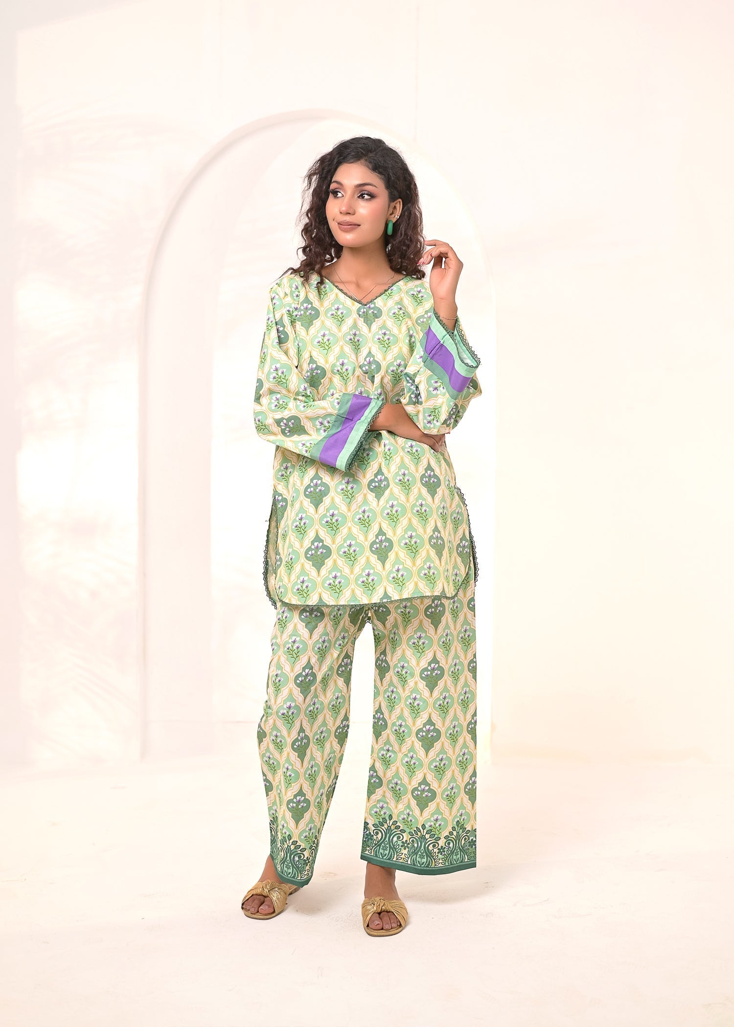 poly silk Co Ord Sets in Multi