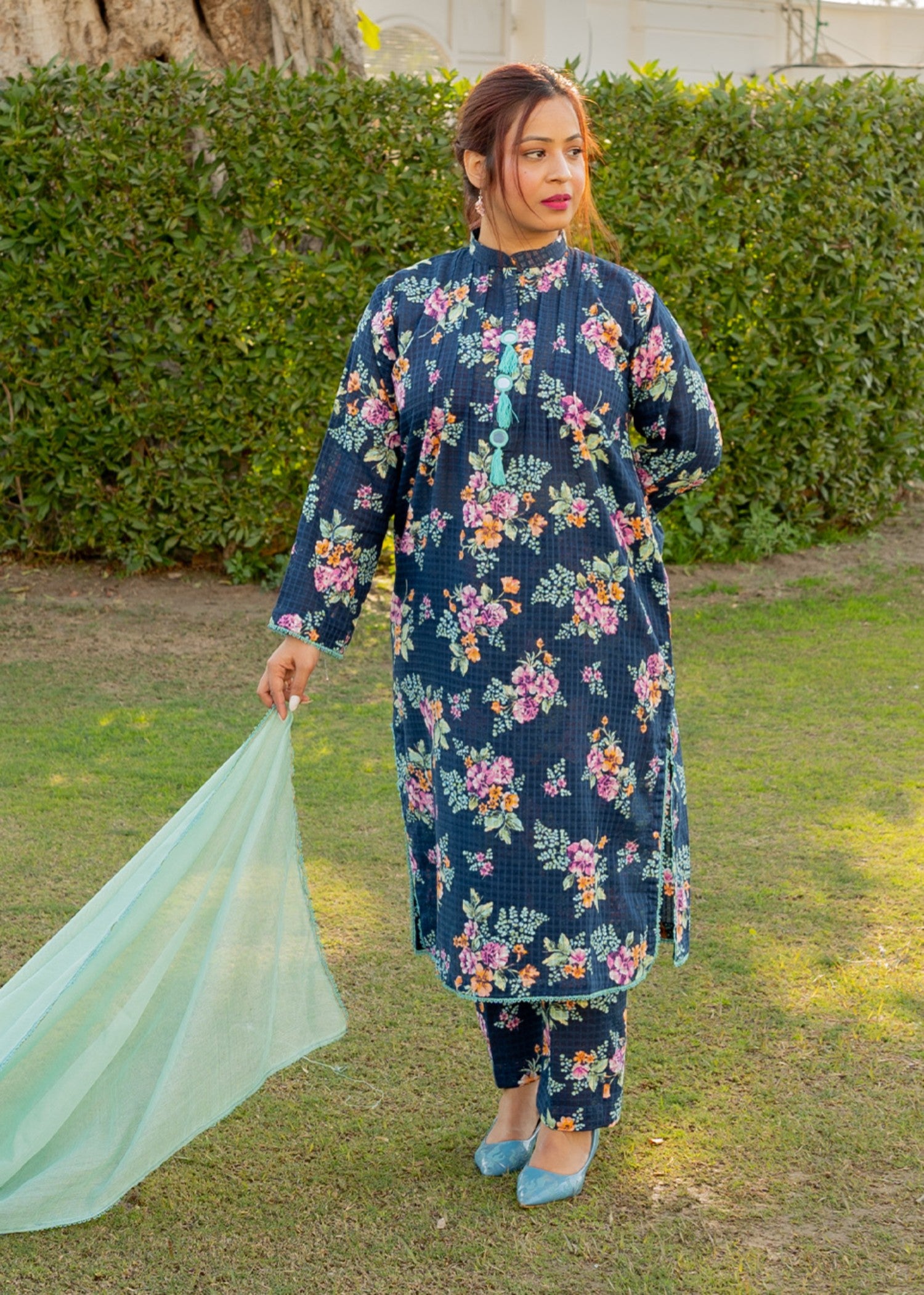 dobby Co Ord Sets in Dark blue
