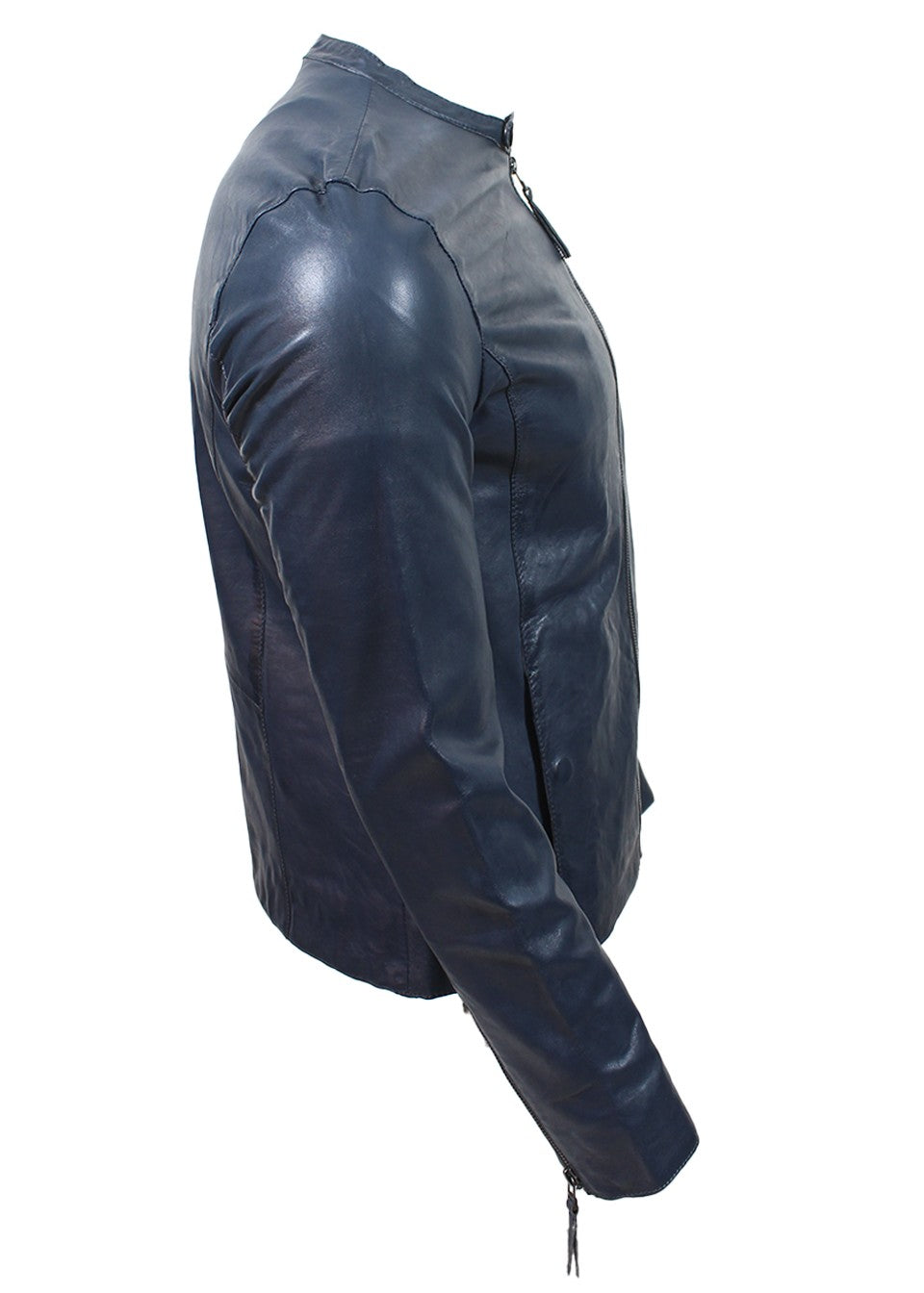 leather Jacket in Navy blue
