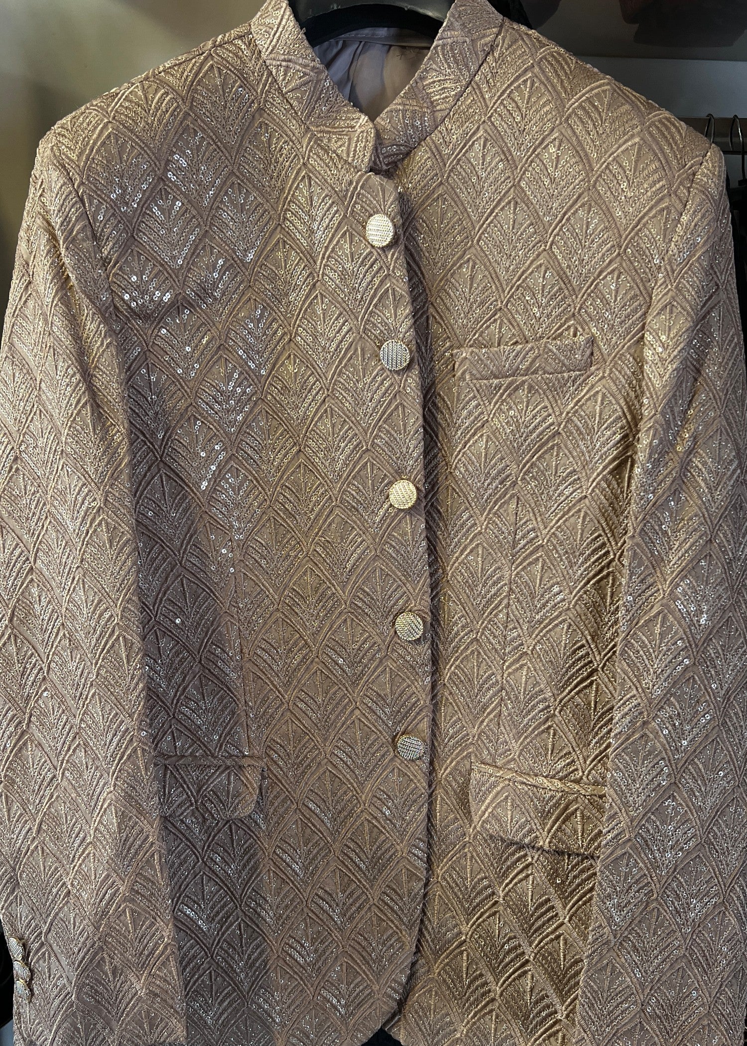 silk Prince Coat in Tan brown