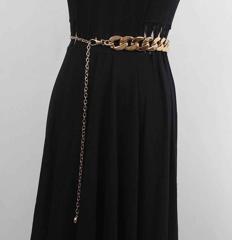 Metal Waist Chain Accessories Women'S Thin Belt Chain Trousers Chain