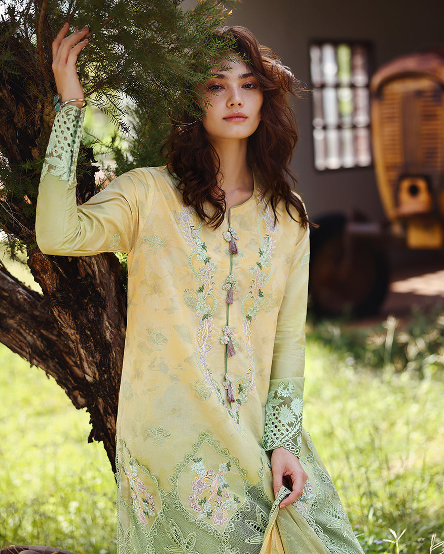 Solace Ombre Chikankari Lawn – Quiet Bloom