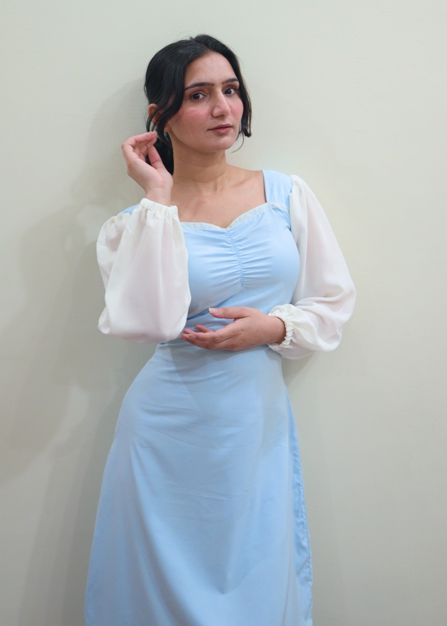 grip Dress in Baby blue