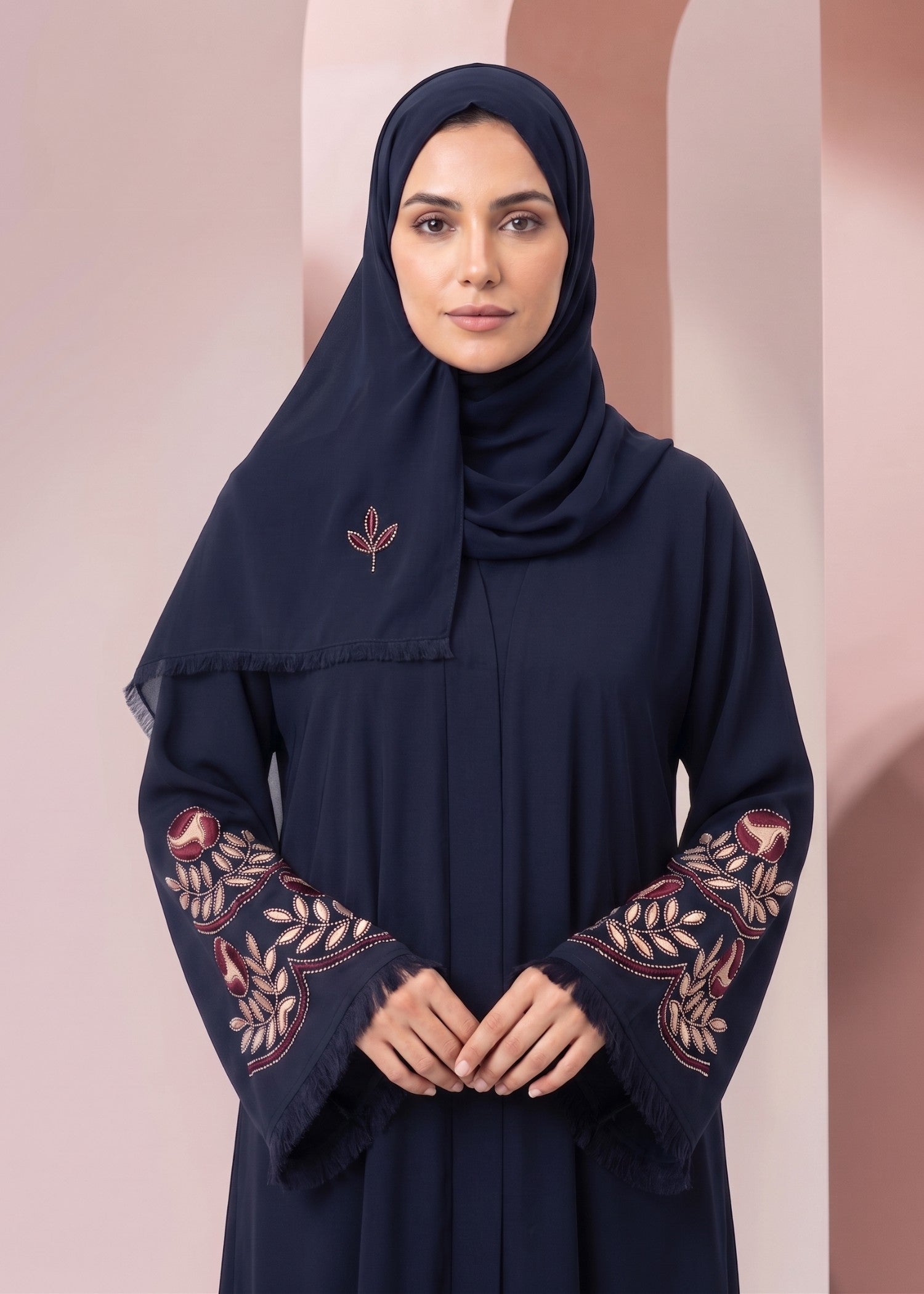 georgette Abaya in Navy blue