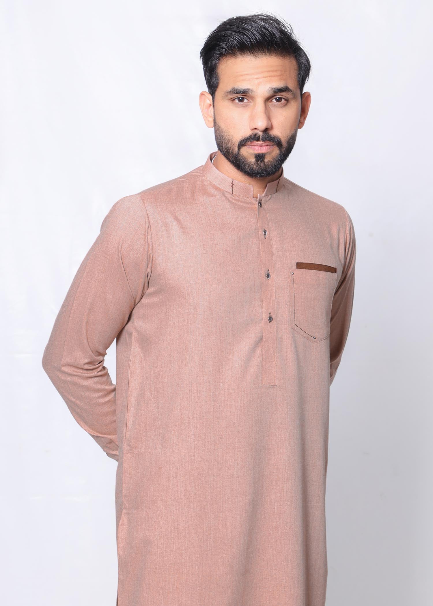 wash & wear Kurta Set in Tea rose pink
