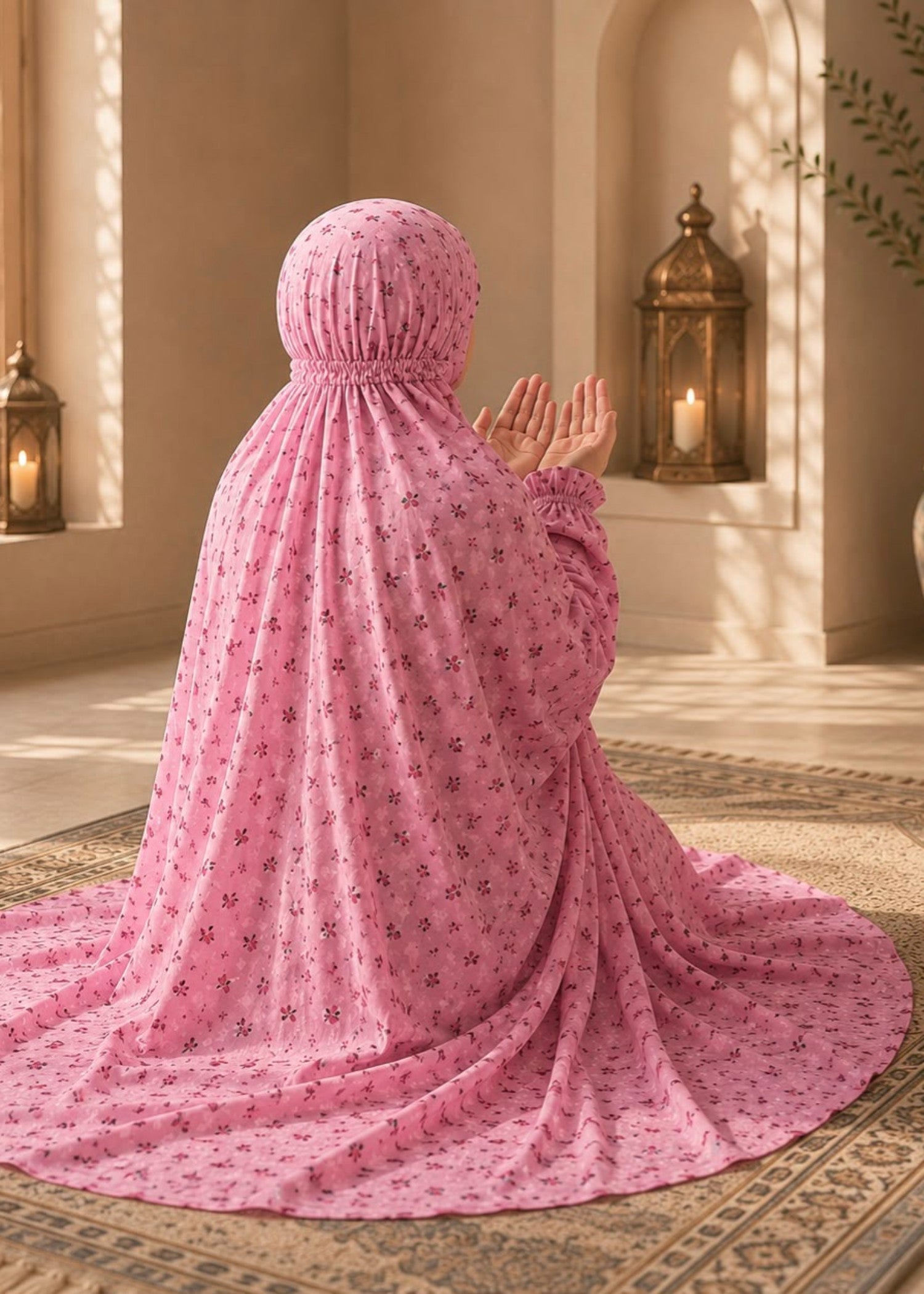 lawn Chaddar in Cherry blossom pink