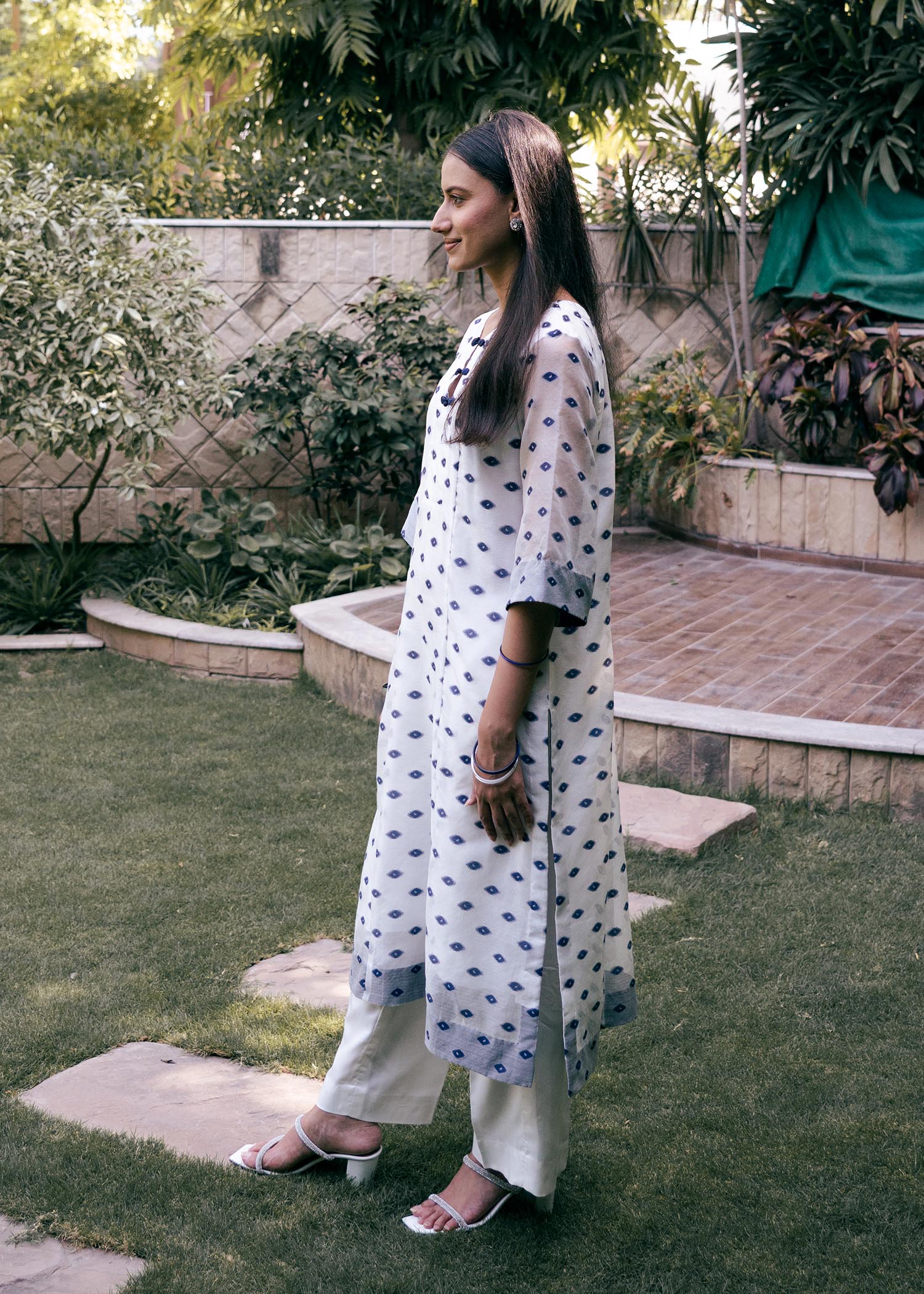 organza Kurti in White