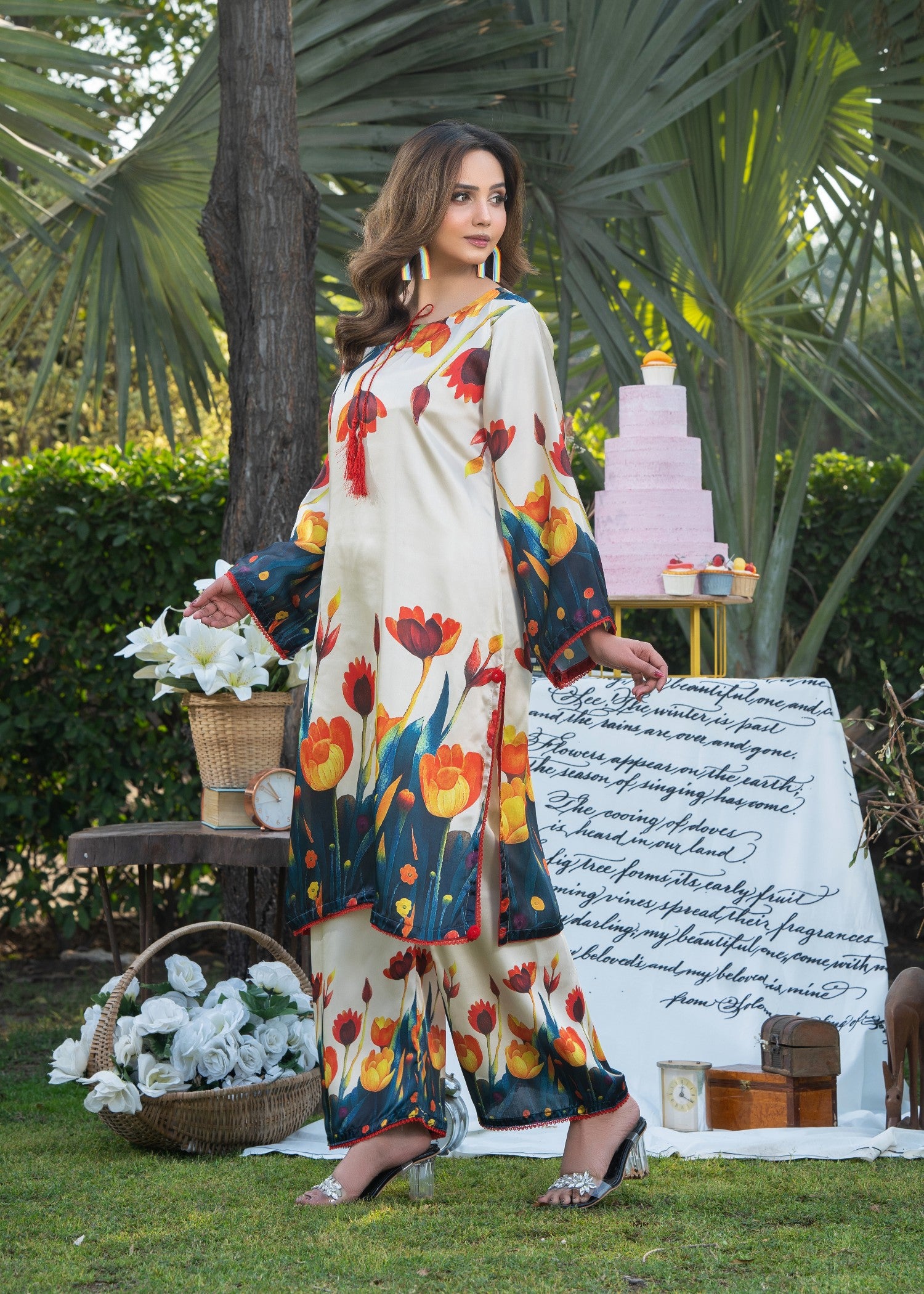 silk charmeuse Co Ord Sets in Multi