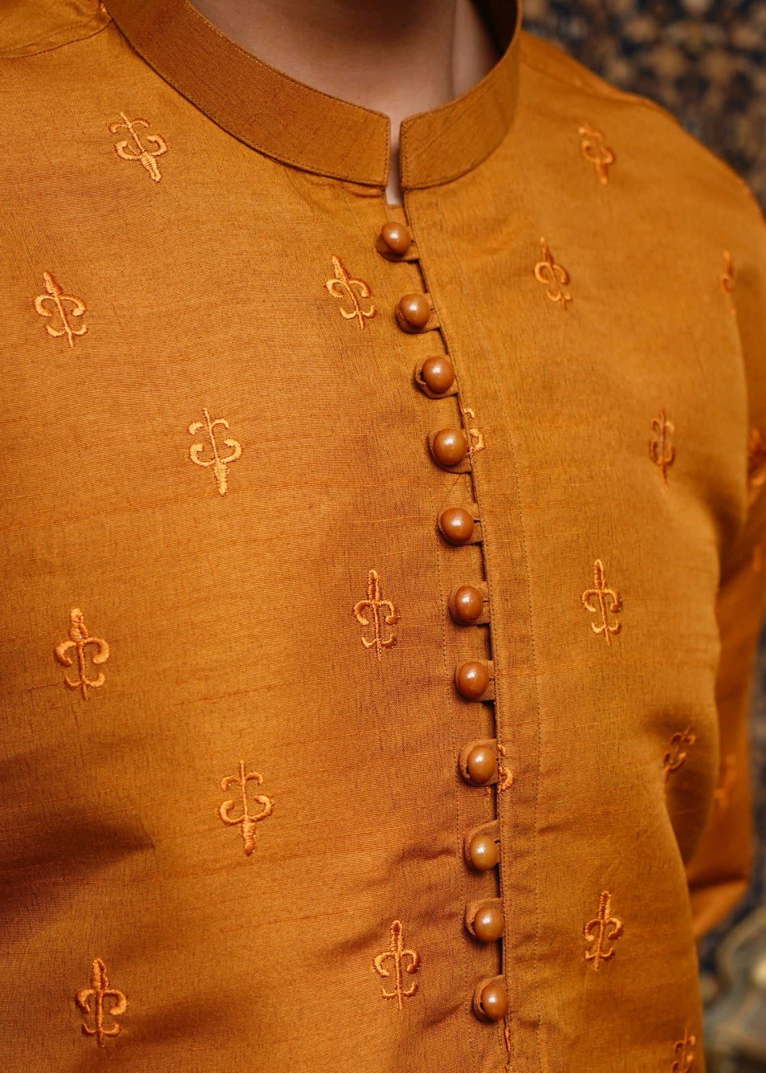 viscose Kurta in Mustard