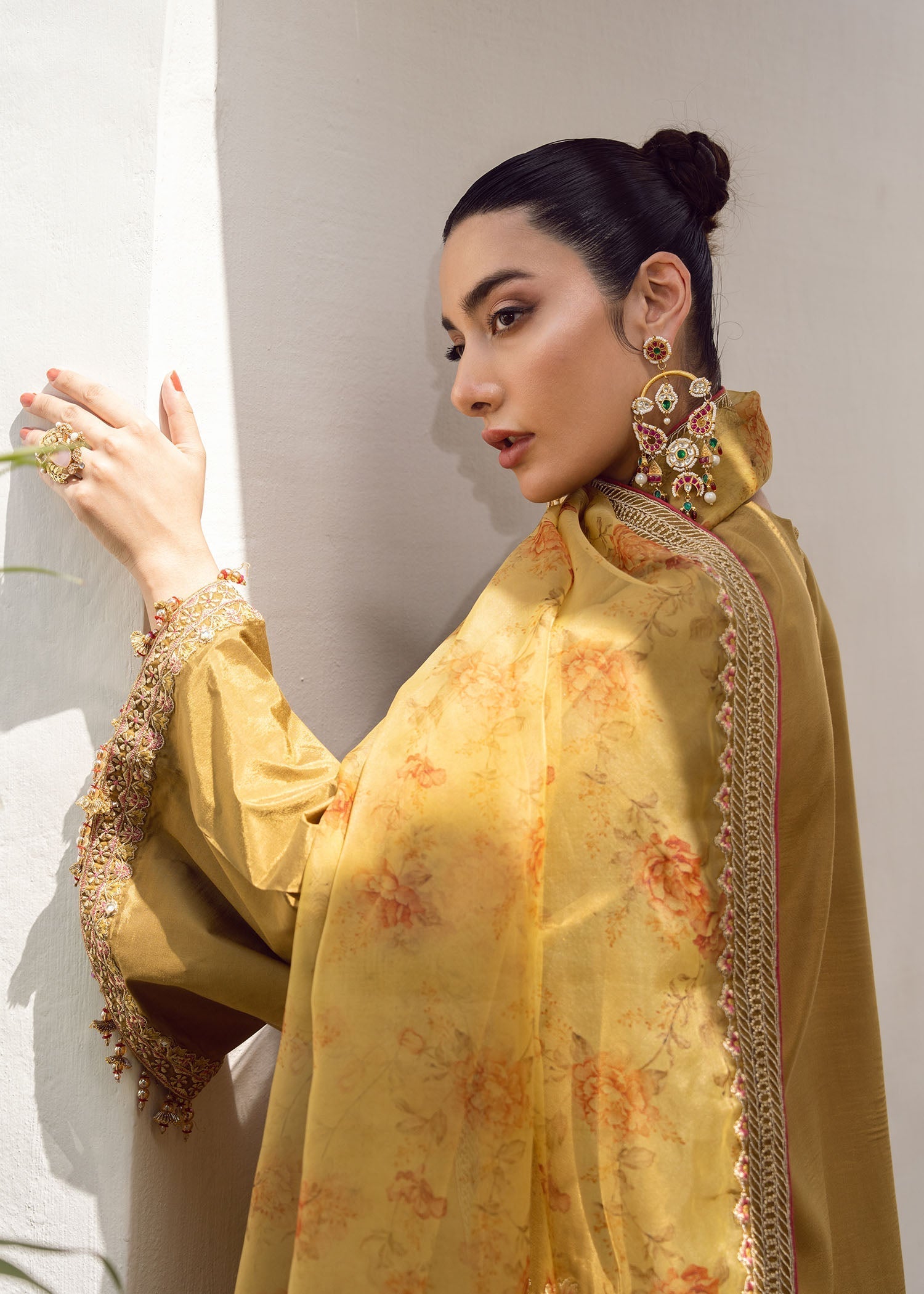 pk raw silk Kurta Set in Olive green