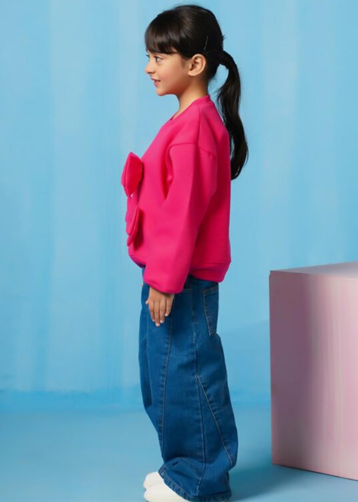 fleece Sweatshirt in Pink