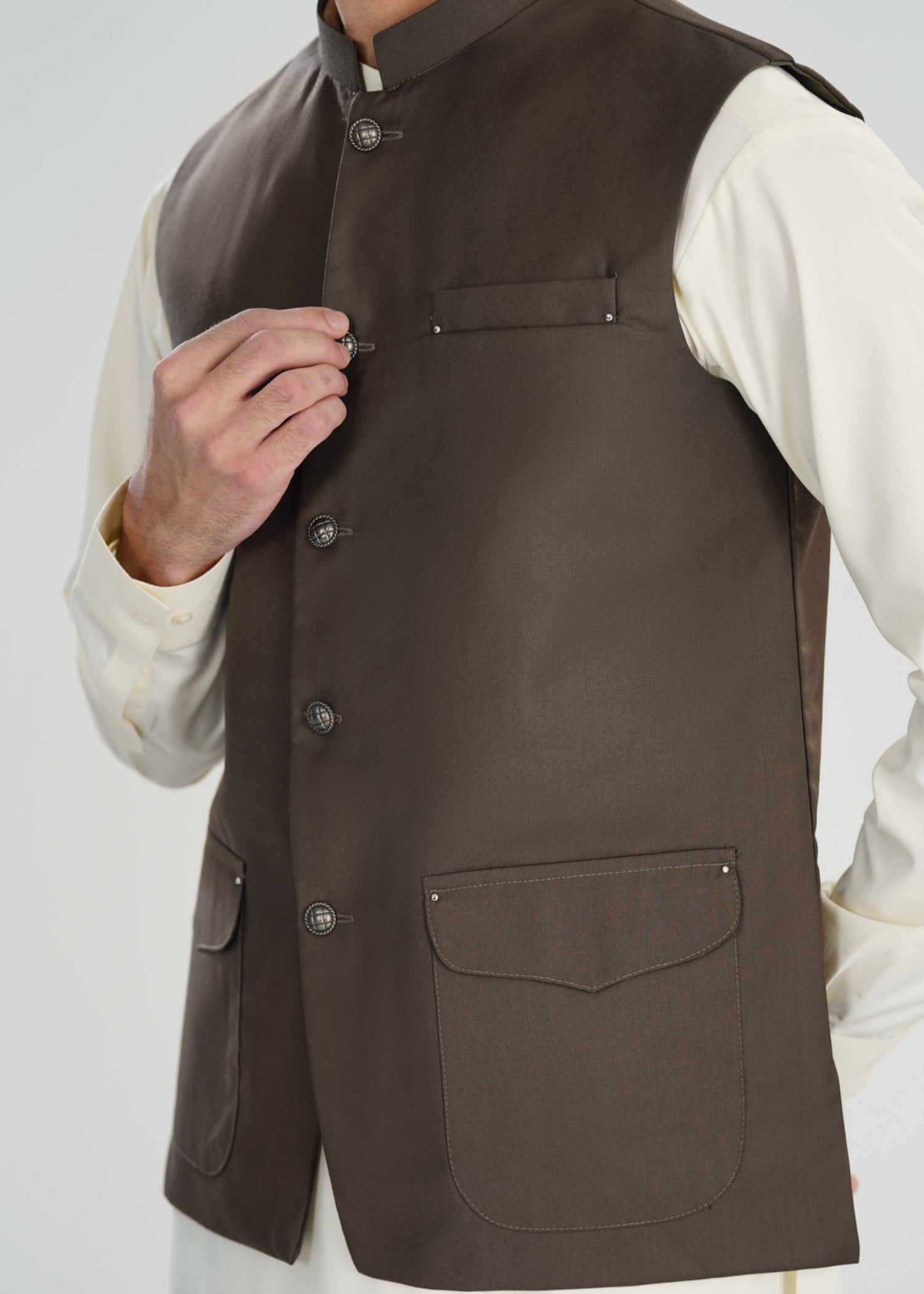 suiting Waistcoat in Brown