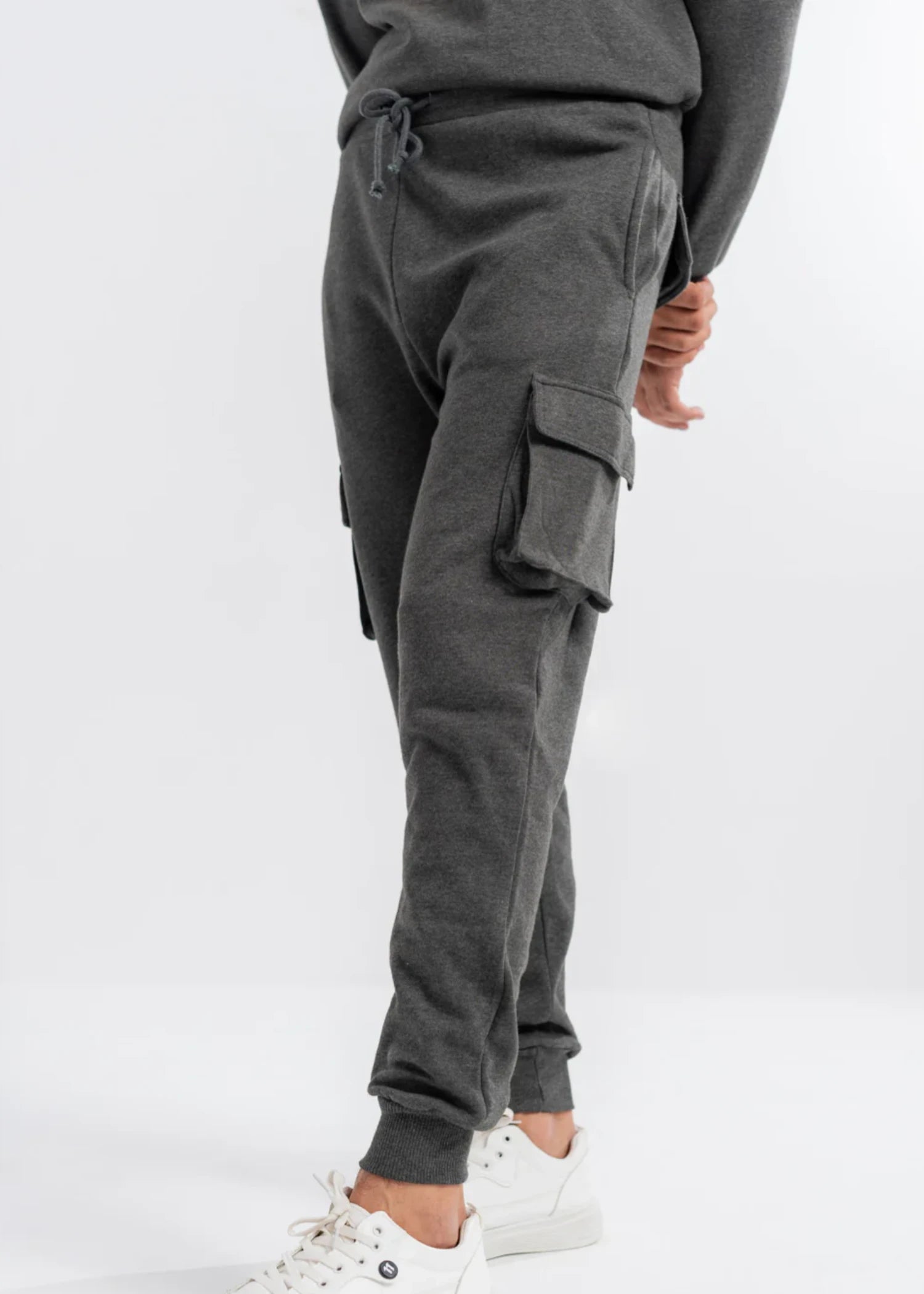 fleece Jogger Pants in Dark grey