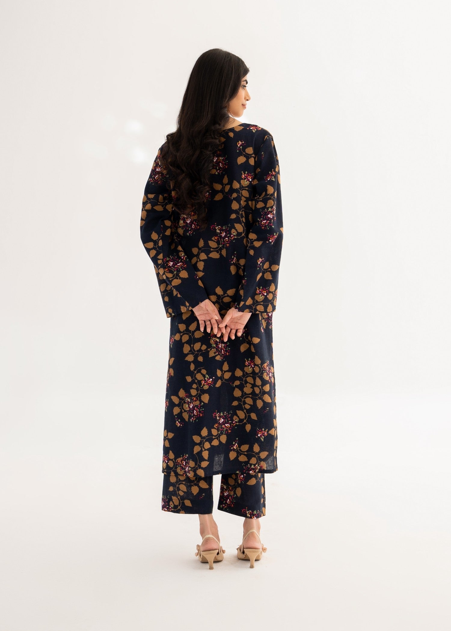 khaddar Co Ord Sets in Dark blue