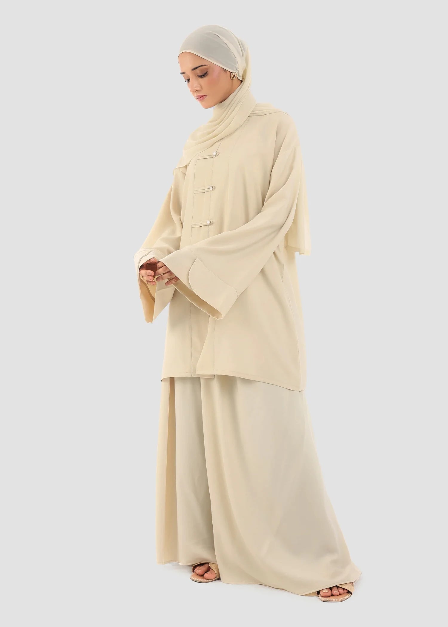 interlock knit Co ord Sets in Ivory