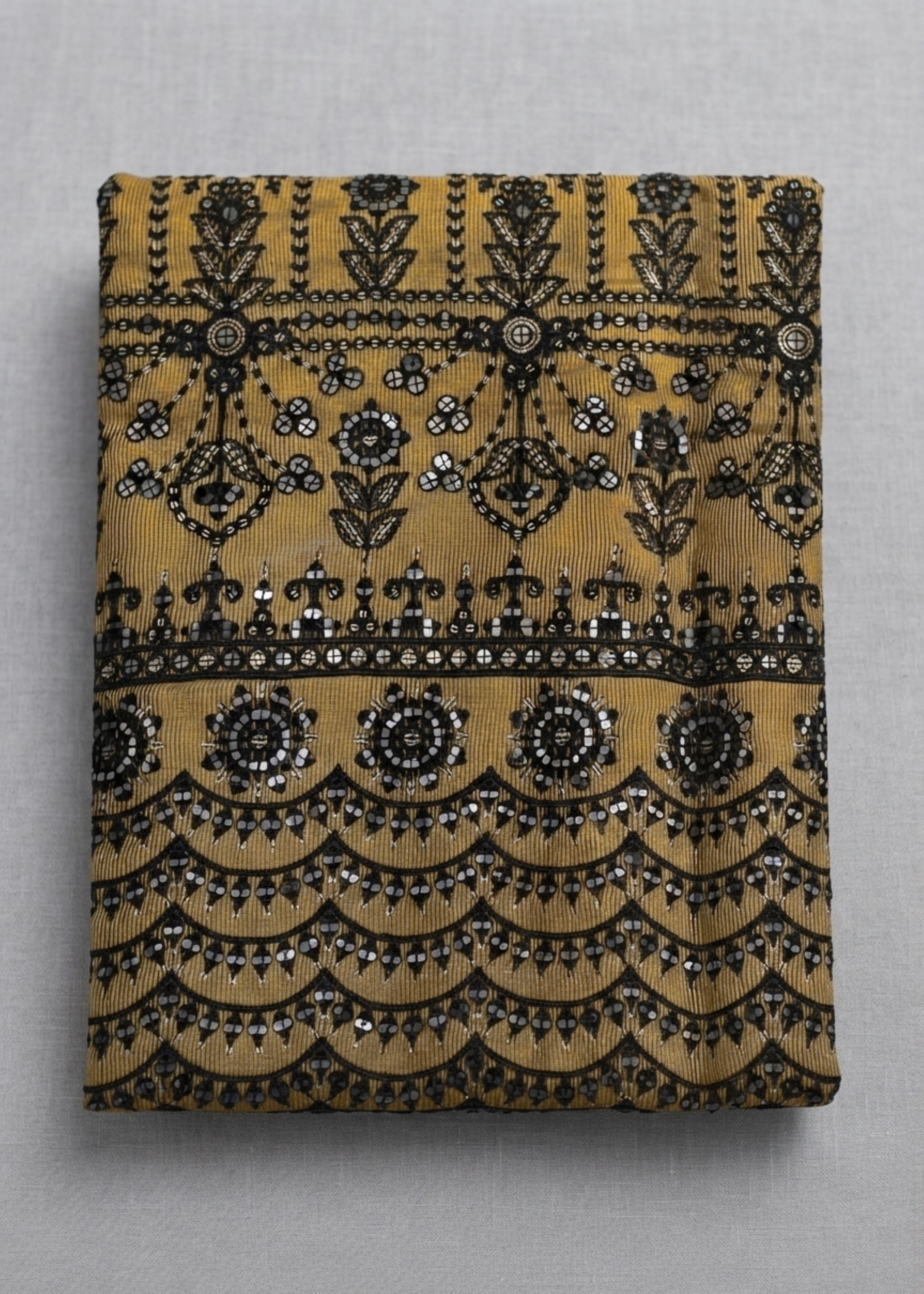 khaddi net Kurta Set in Mustard