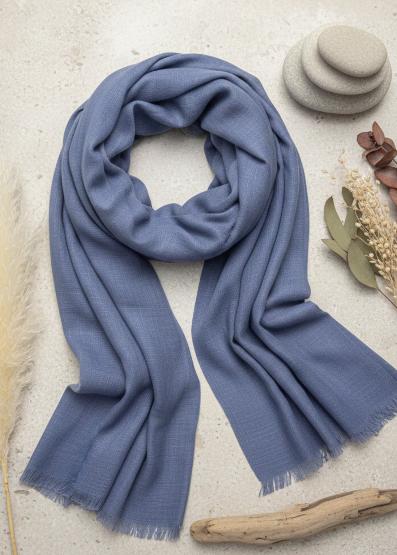 viscose Hijab in Shadow blue