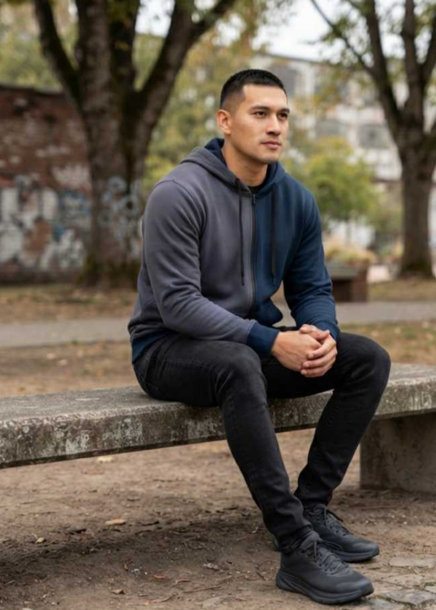 fleece Hoodie in Multi