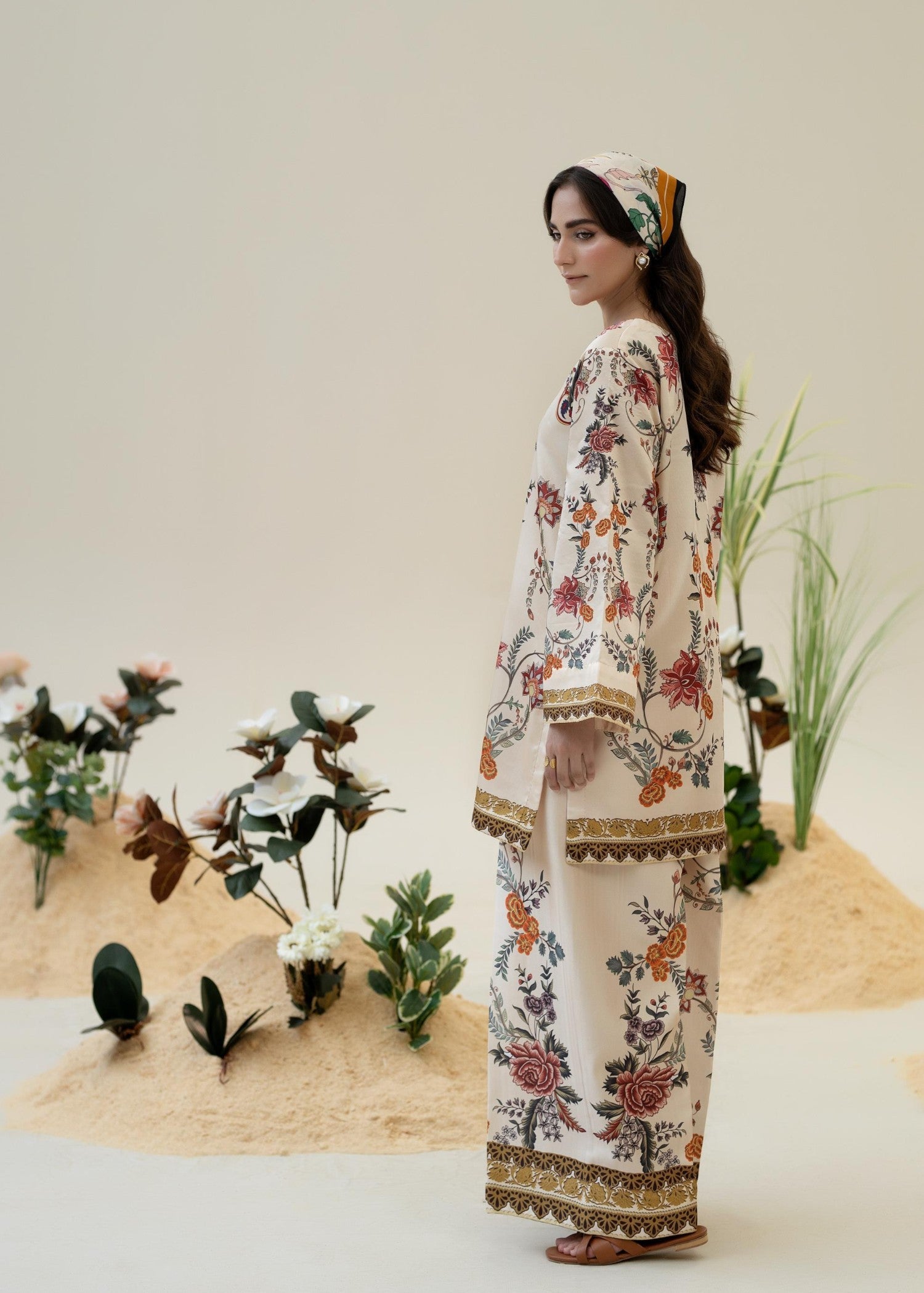 satin silk Co Ord Sets in Wheat