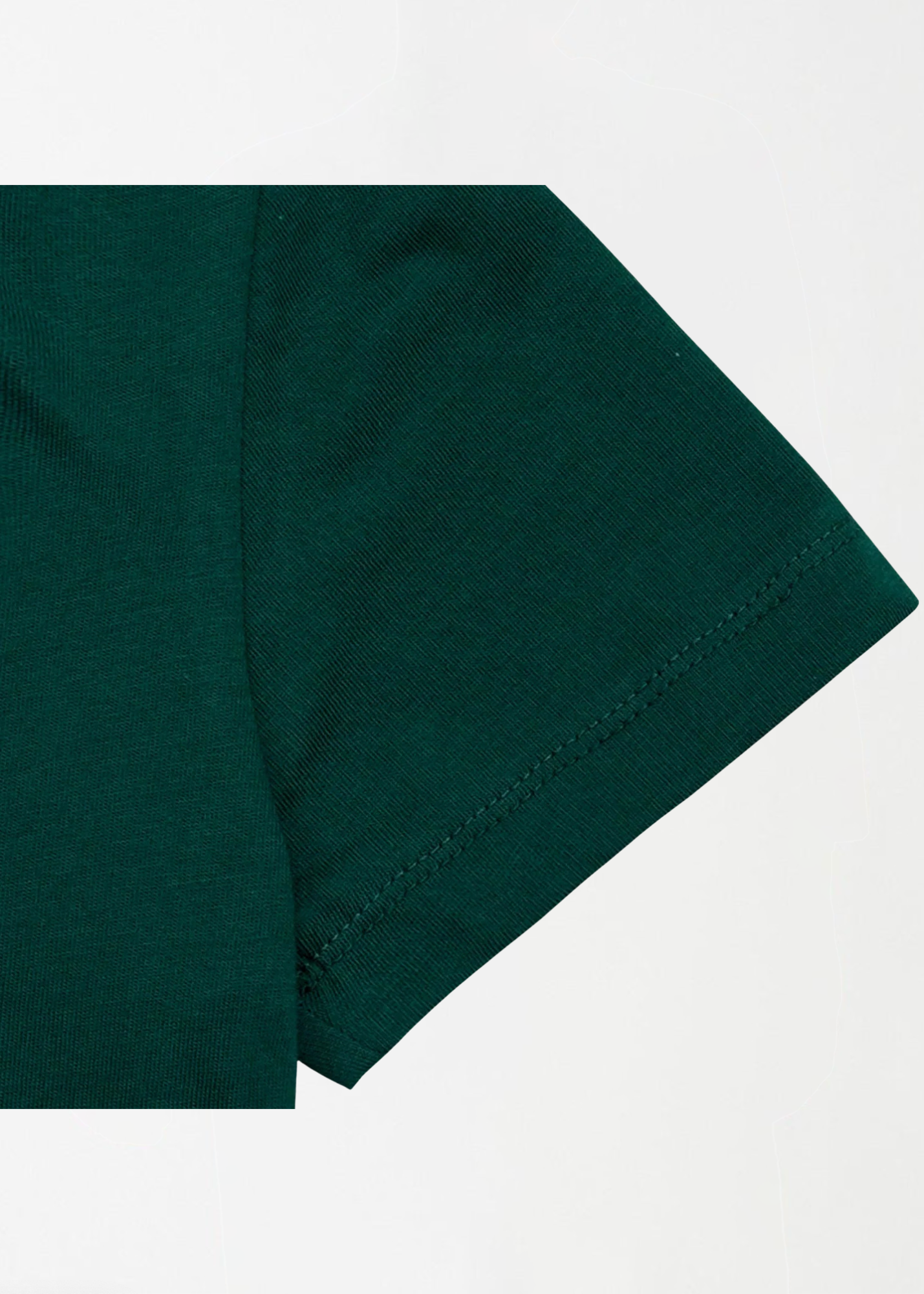 ribbed lawn Polo Shirt in Dark green