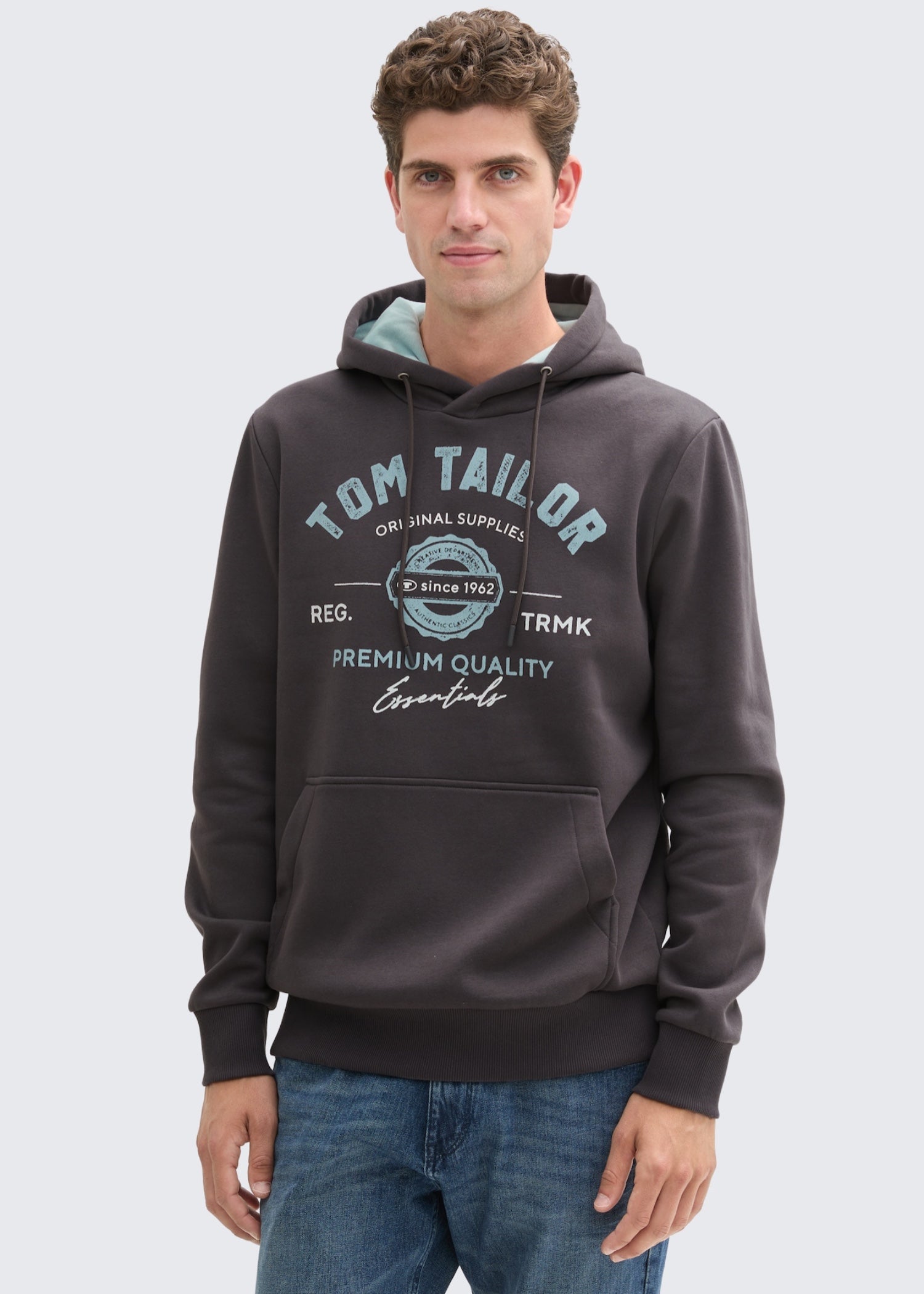 fleece Hoodie in Dark grey