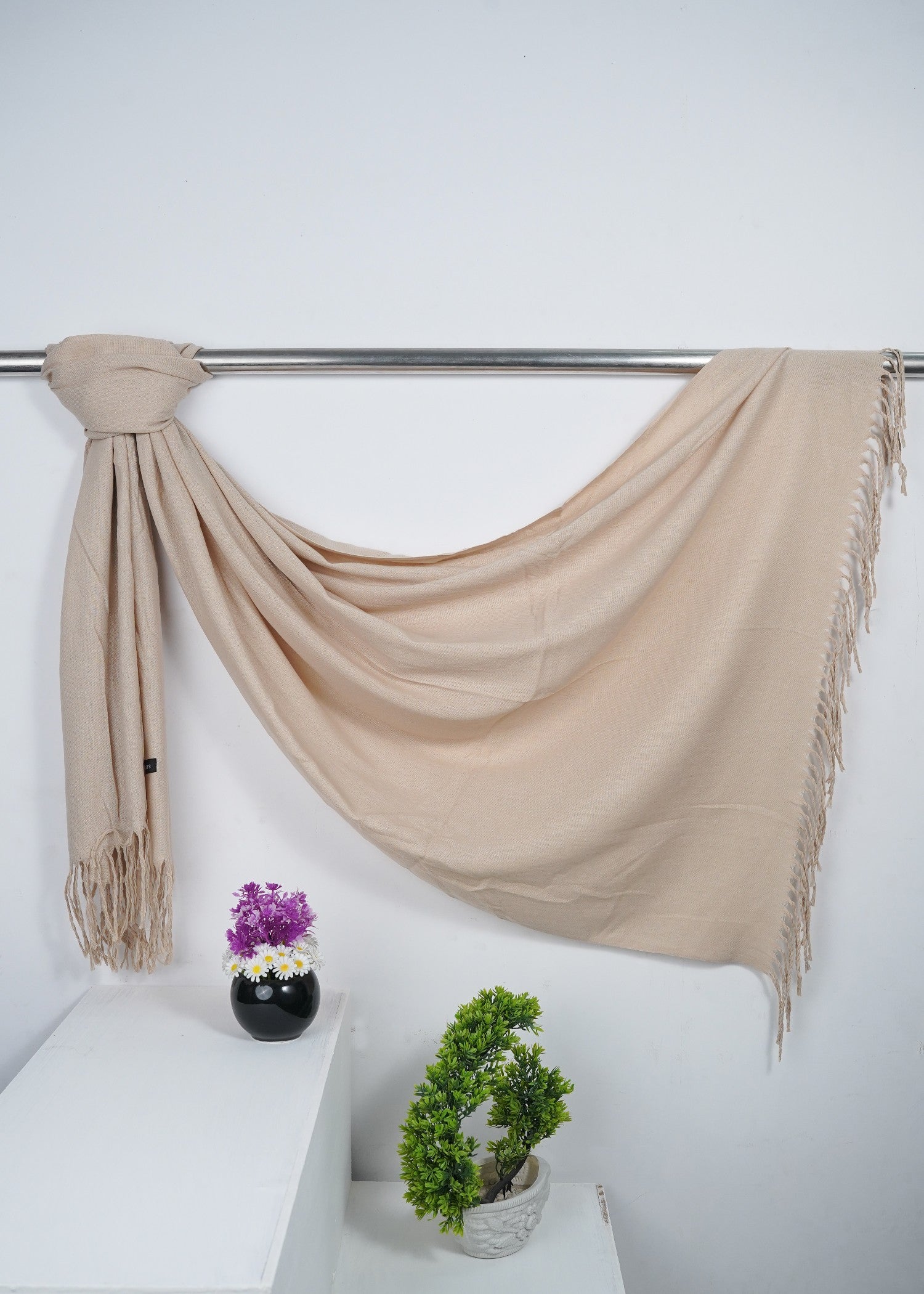 cashmere wool Hijab in Beige