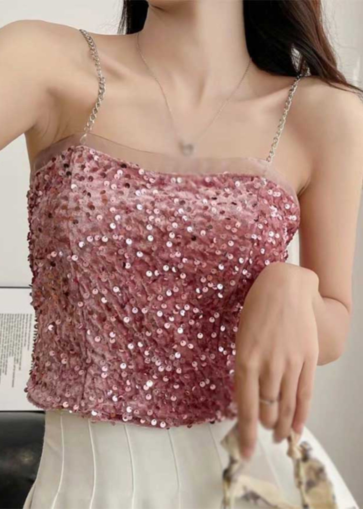 velvet Blouse in Pink