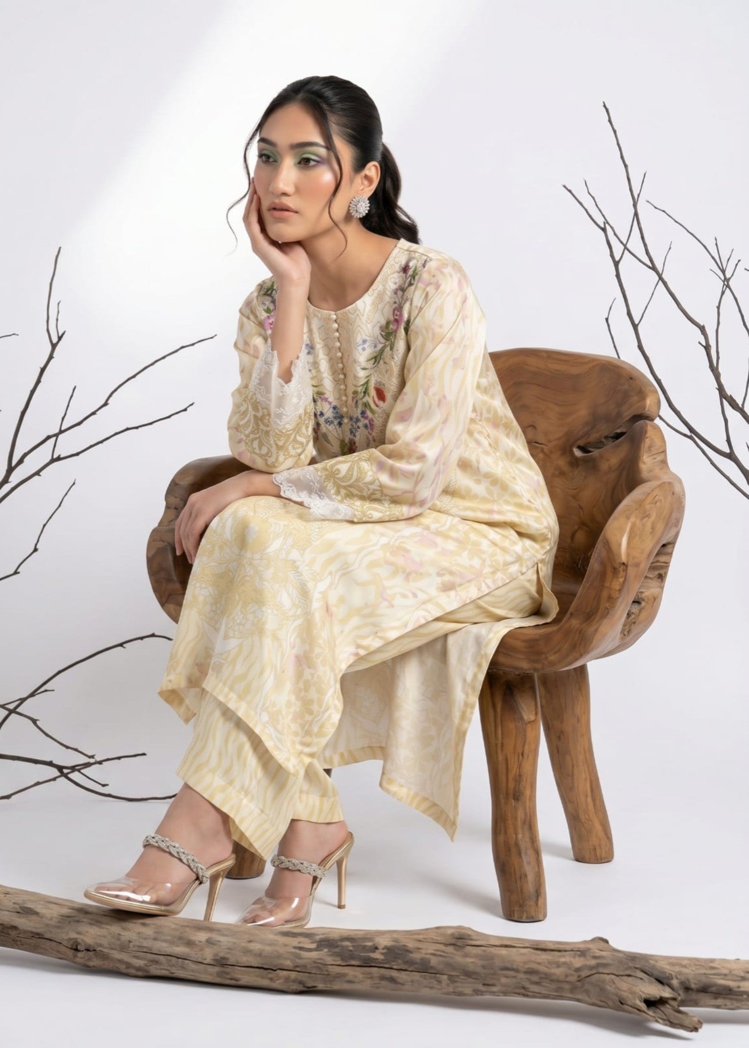 charmuse/shamooz Kurta Set in Buttercream