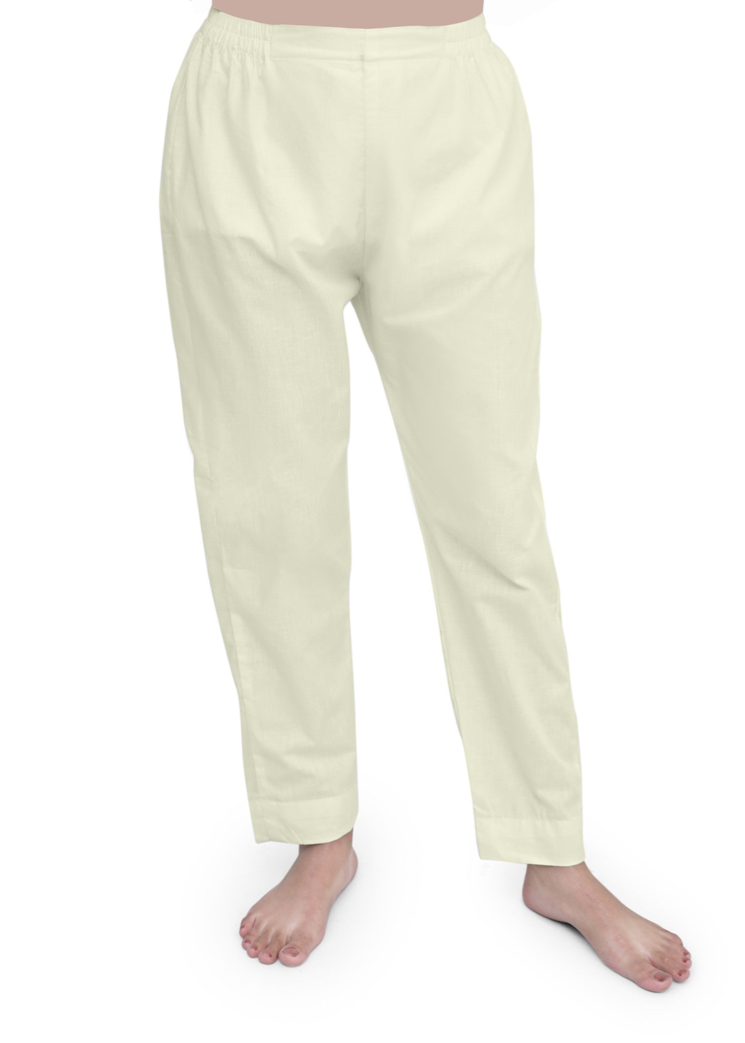 polycotton Trousers in Ivory