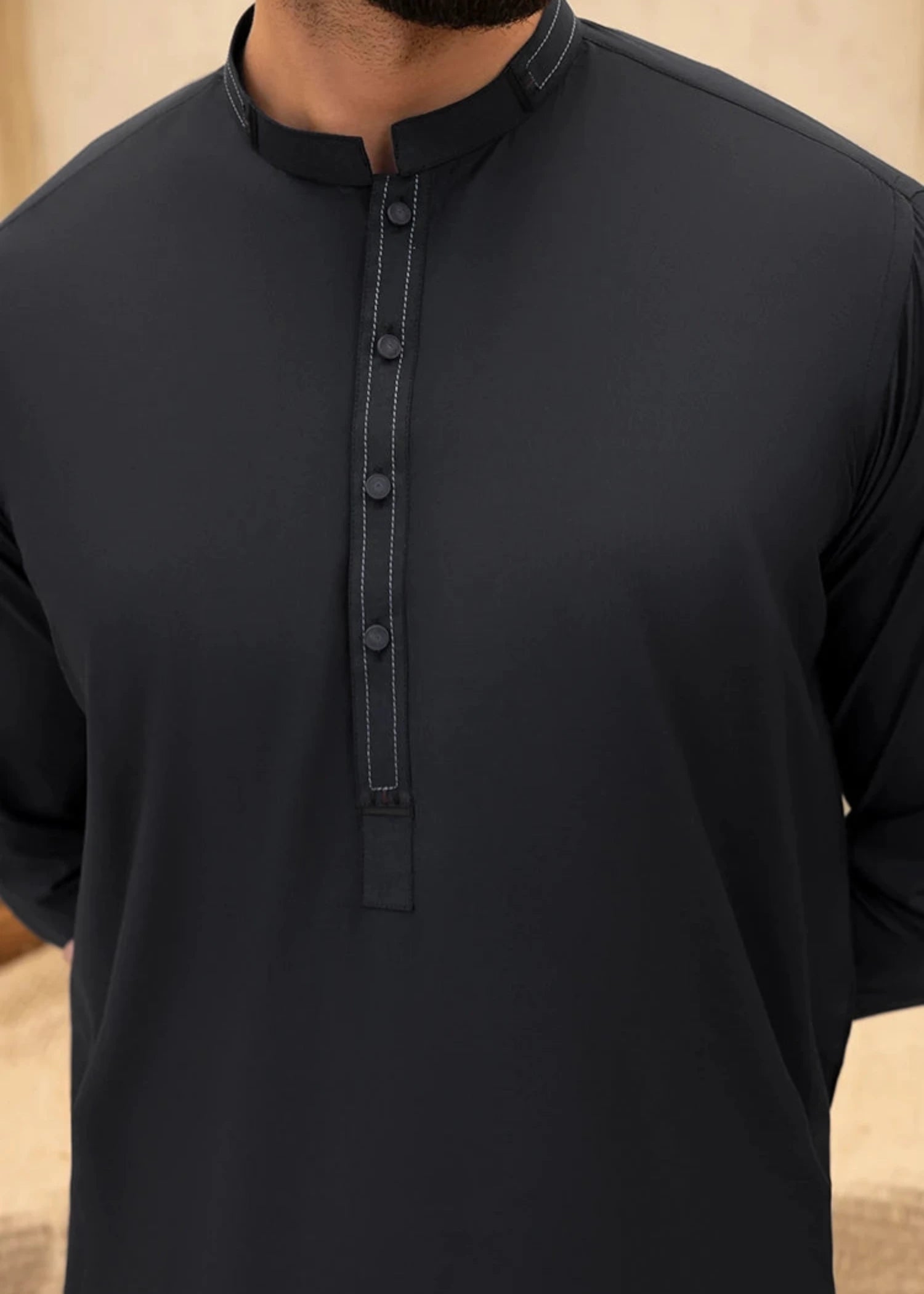 wash & wear Shalwar Kameez in Black