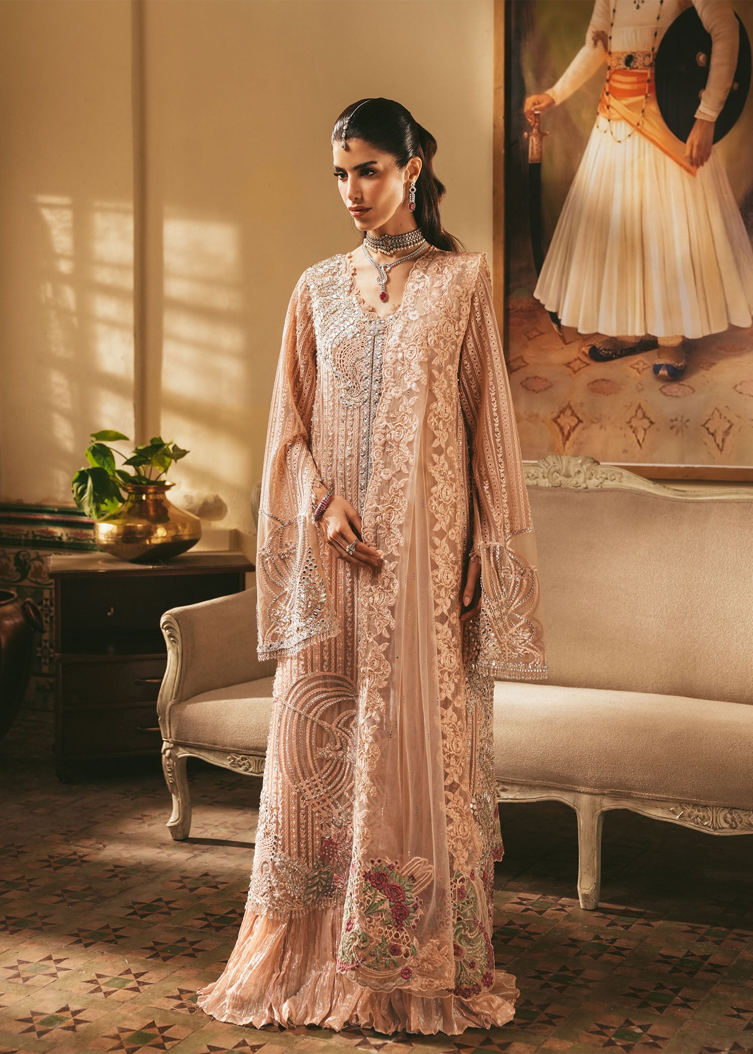net Sharara in Pink