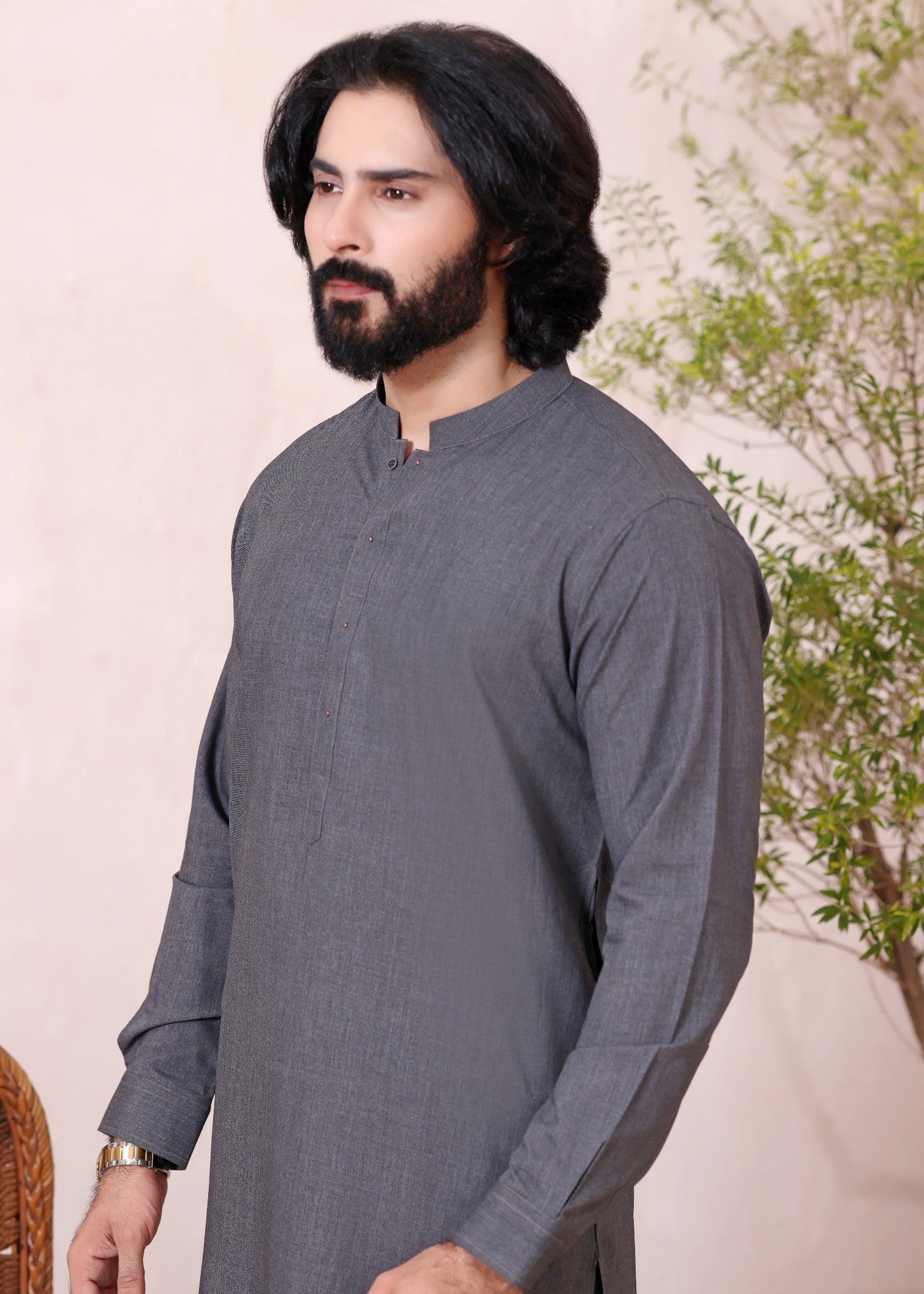 wash & wear Prince Coat in Grey