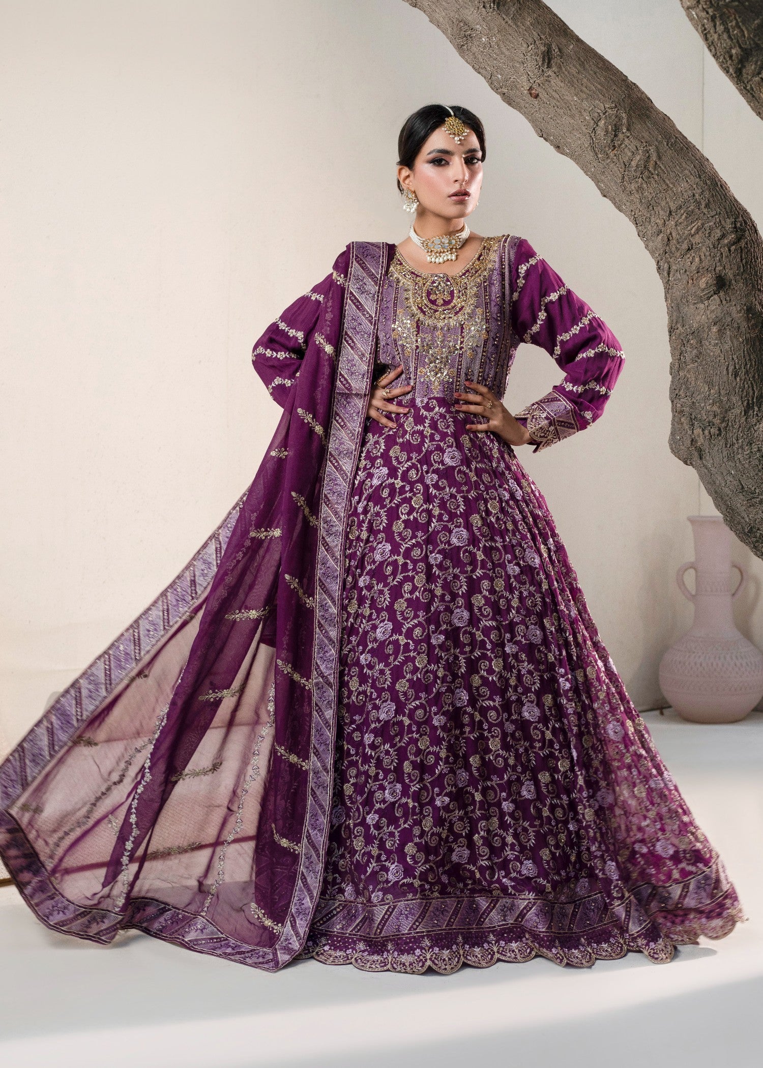 chiffon Maxi in Plum