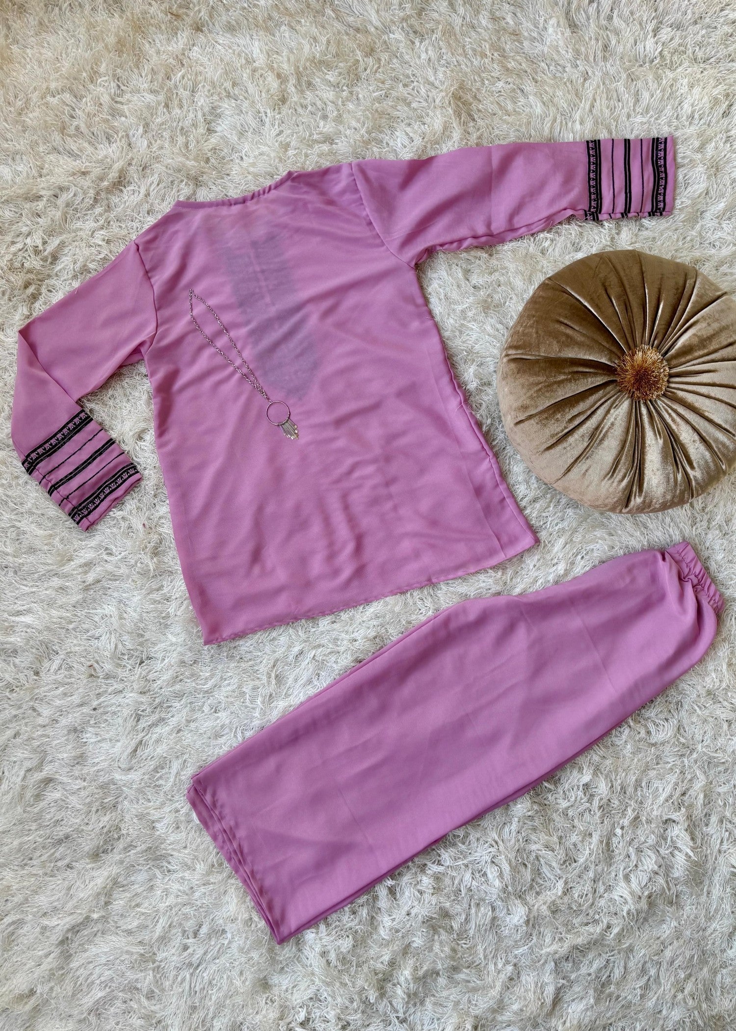 blended grip silk Co Ord Sets in Lavender