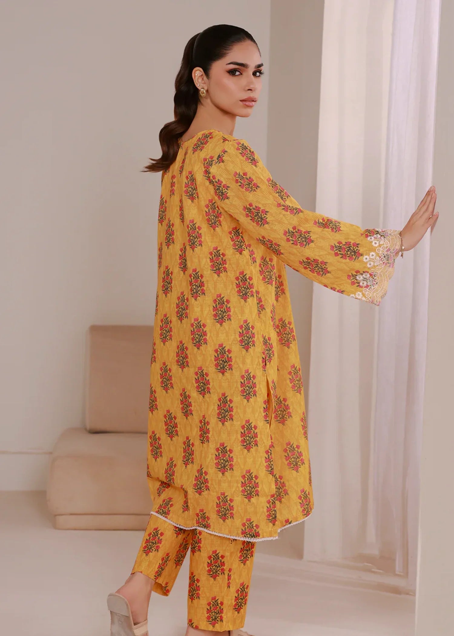 khaddar Co Ord Sets in Mustard
