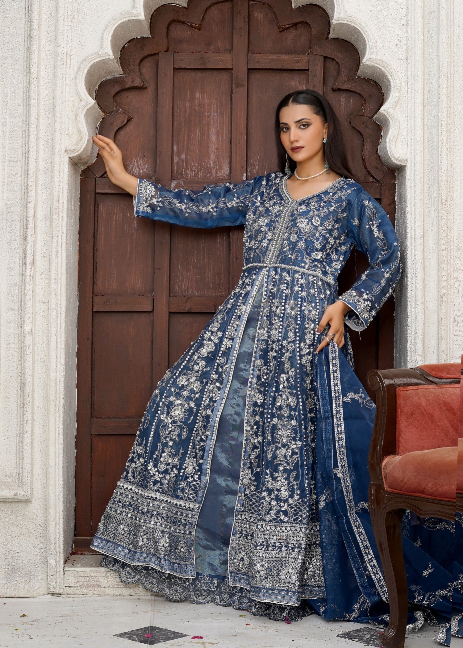 organza Maxi in Azure